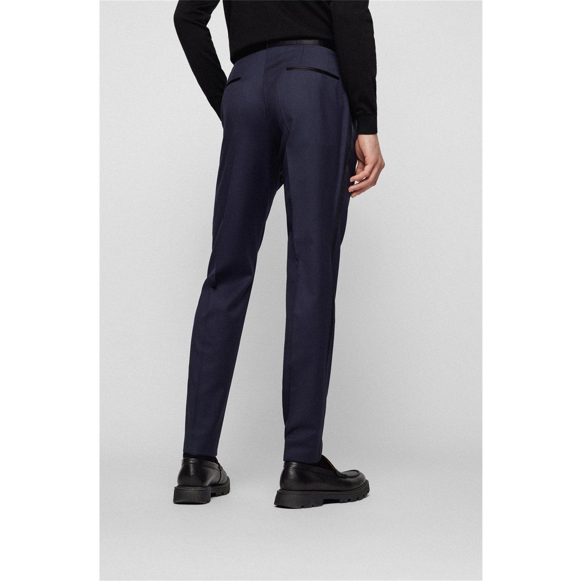 Dark Blue - Boss - Men's Gilan Cyl Slim Fit Trousers - 3