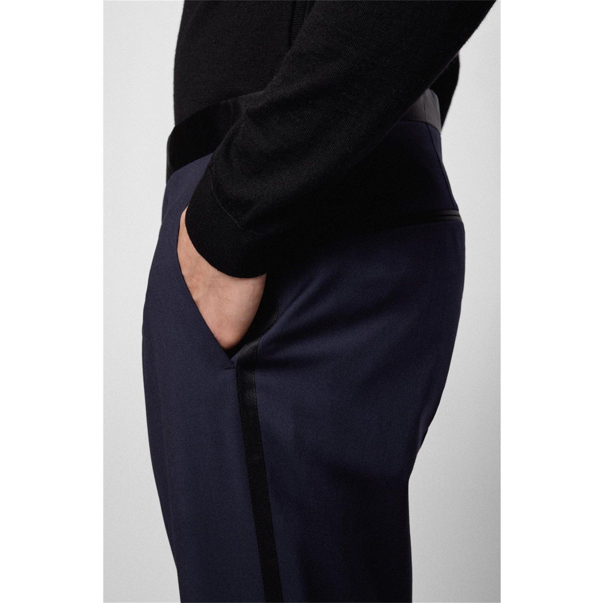 Dark Blue - Boss - Men's Gilan Cyl Slim Fit Trousers - 4