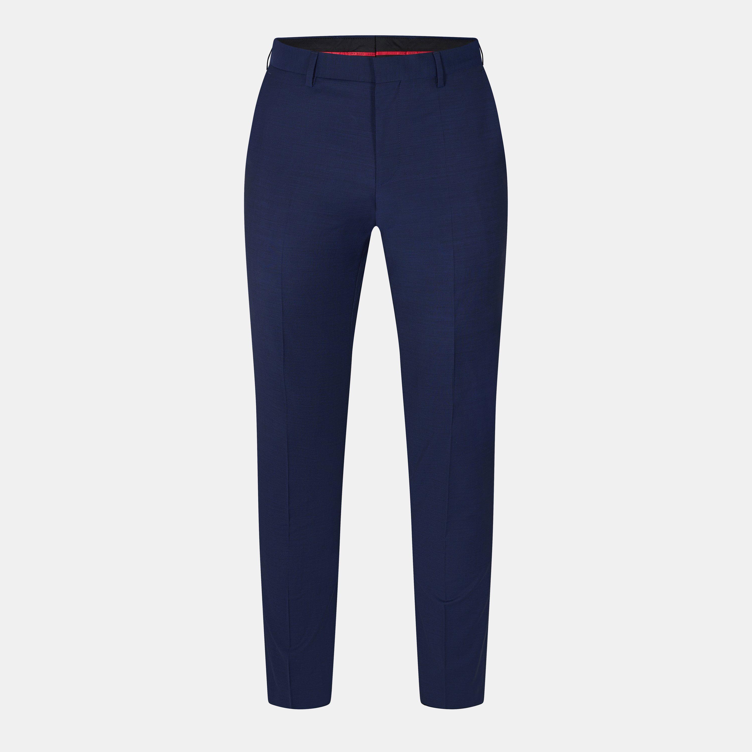 Medium Blue - Hugo - Men's Slim Fit Trousers - 1