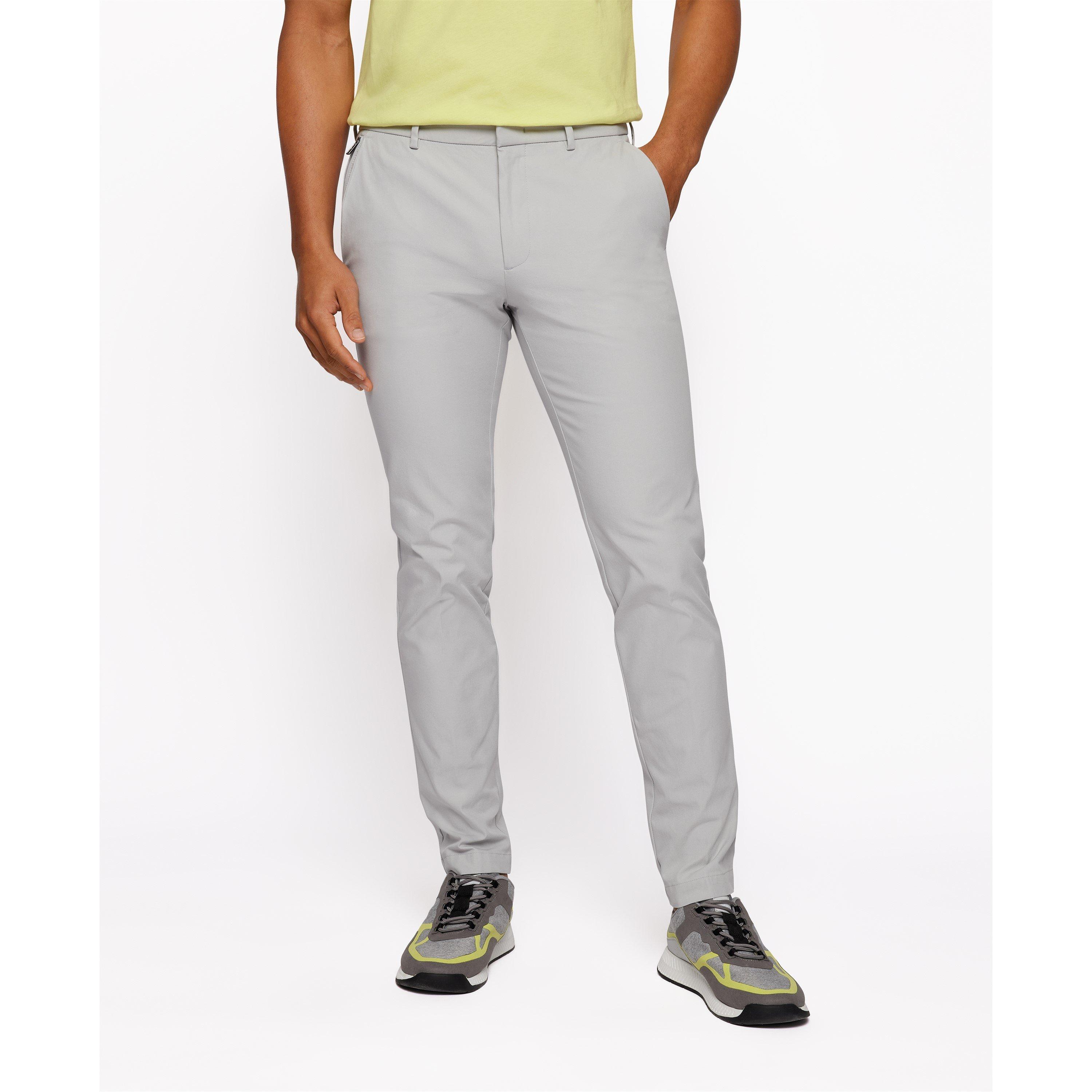 Pastel Grey - Boss - Men's Kaito Slim Fit Trousers - 2