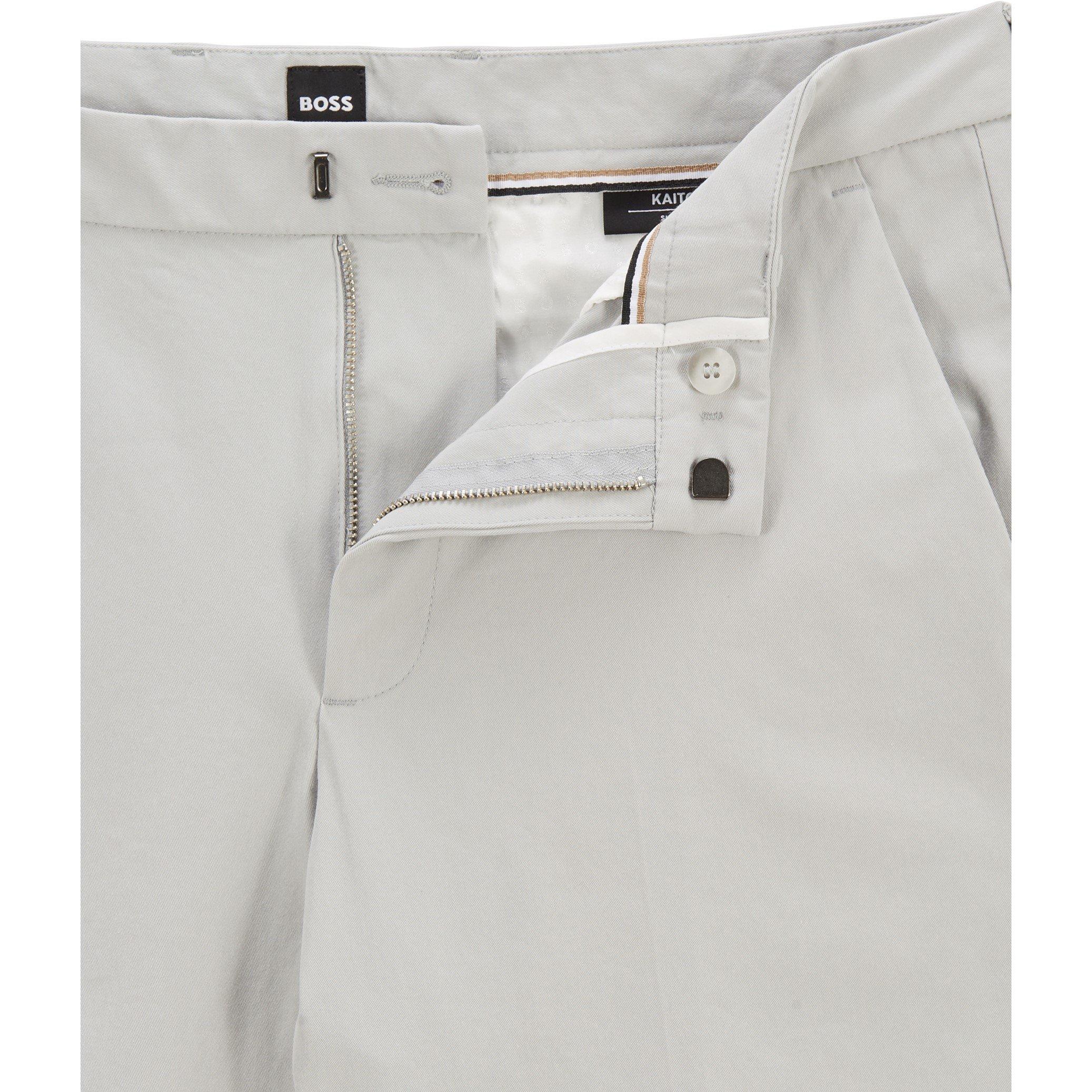 Pastel Grey - Boss - Men's Kaito Slim Fit Trousers - 6