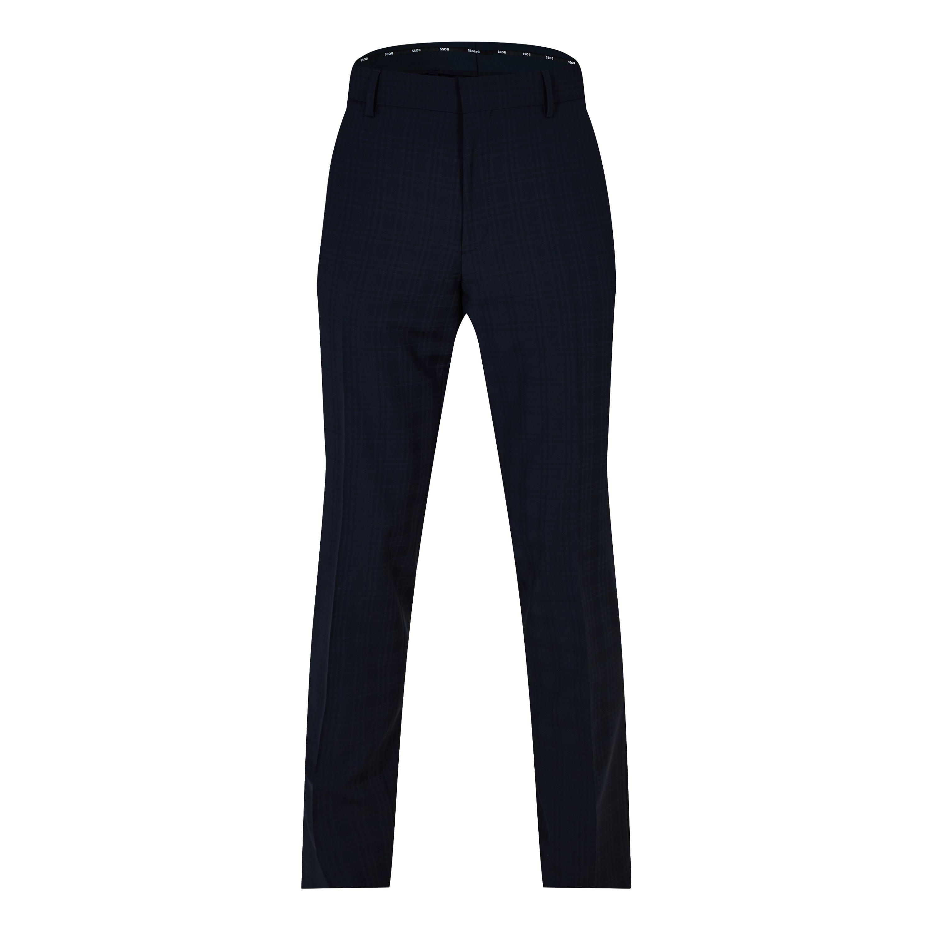 Dark Blue - Boss - Men's H-Genius-MM Slim Fit Trousers - 1