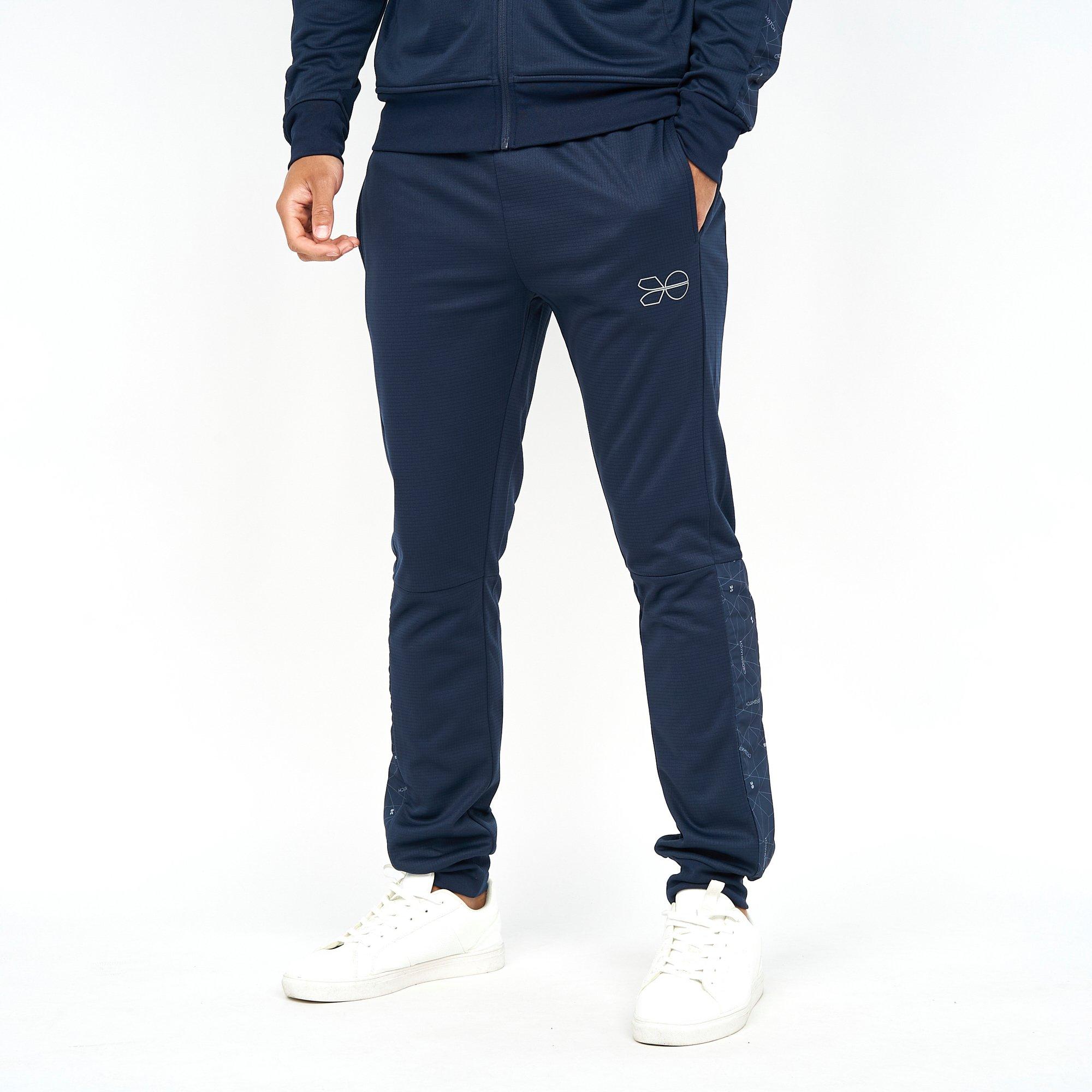 Marineblau - Crosshatch - Pyramid Tracksuit Bottoms - 1