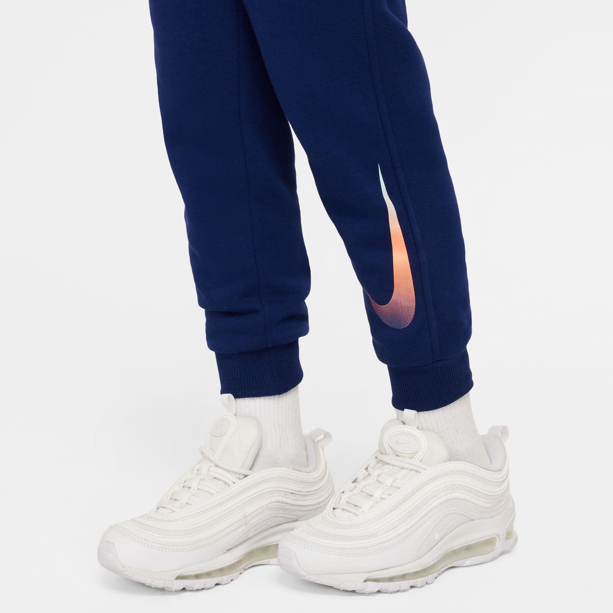 Blue/Gold - Nike - Club Fleece Big Kids' Soccer Joggers - 7
