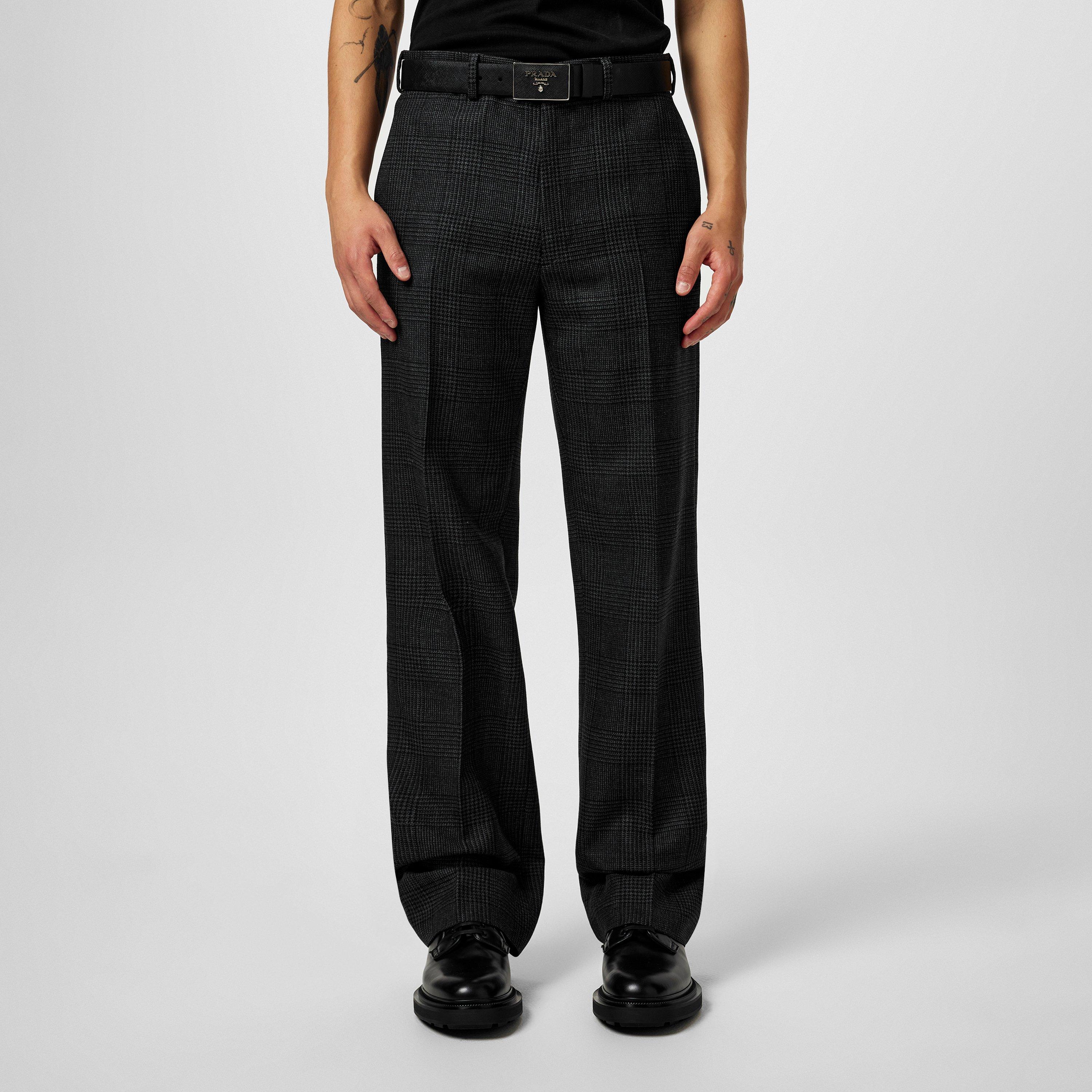 Antracite - Prada - Check Trousers - 3