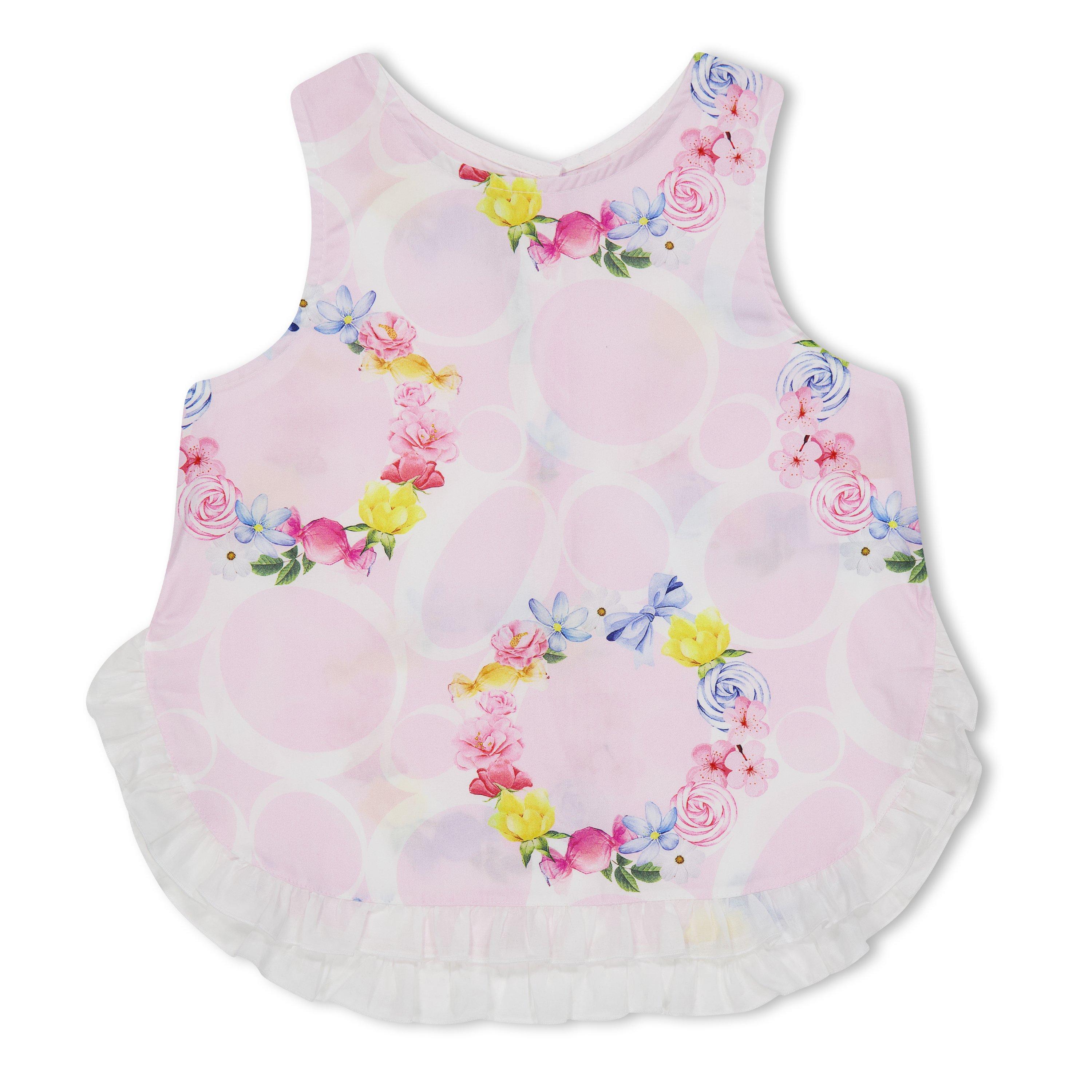 Pink - Balloon Chic - Kids' Floral Clothing Set - 2
