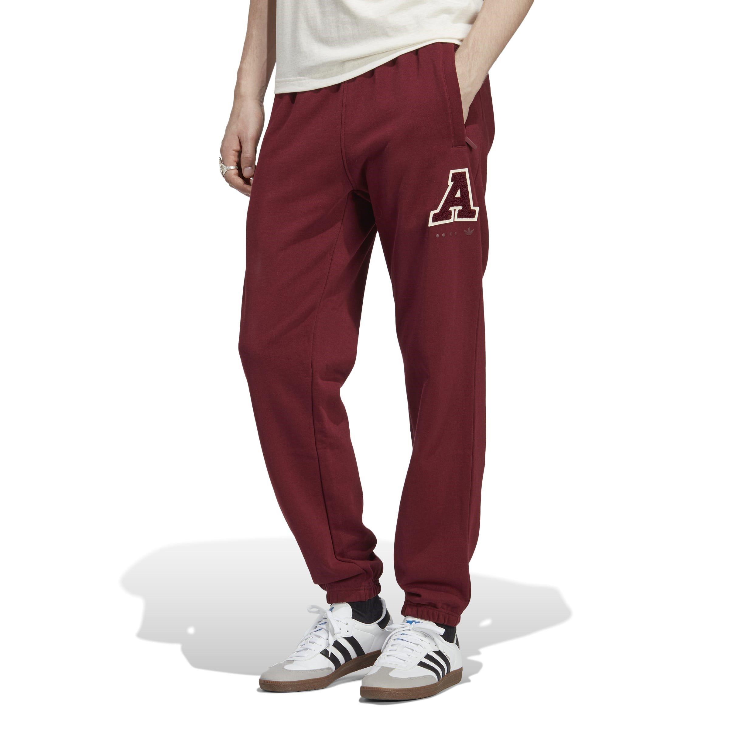 Red - adidas Originals - Men's Closed Hem Tracksuit Bottoms, Closed Hem Design - 1