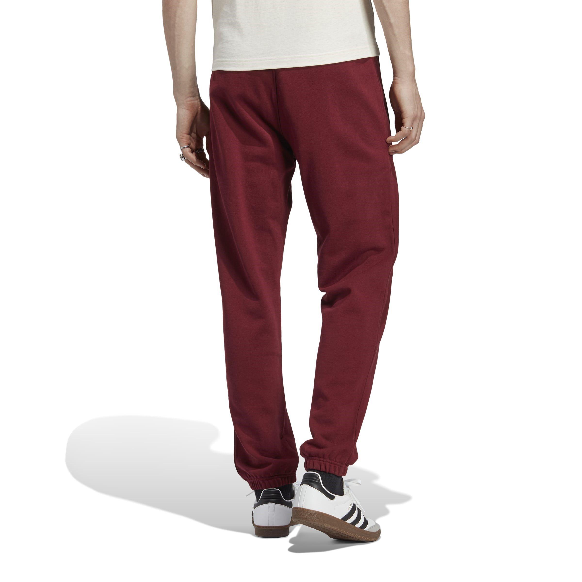 Red - adidas Originals - Men's Closed Hem Tracksuit Bottoms, Closed Hem Design - 2