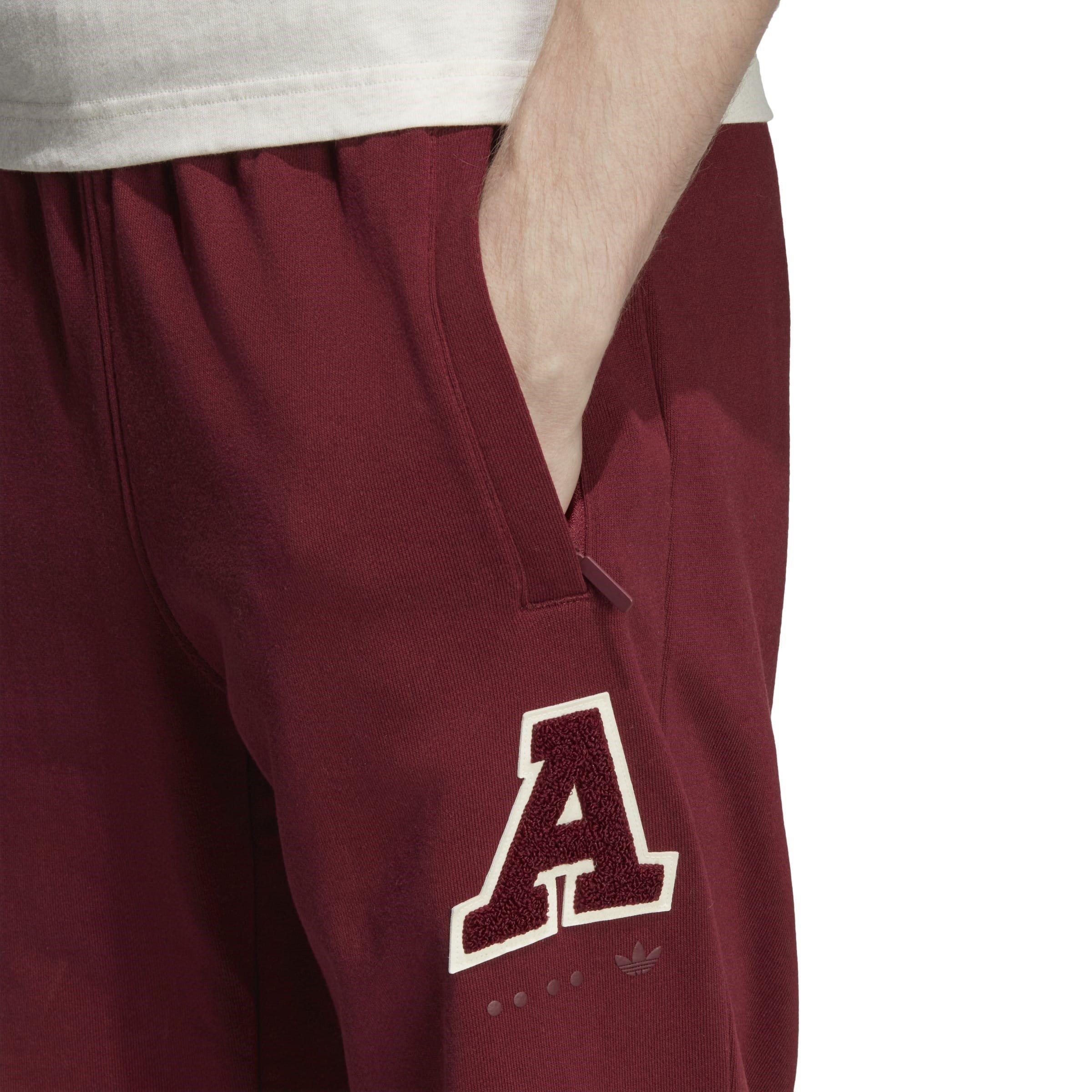 Red - adidas Originals - Men's Closed Hem Tracksuit Bottoms, Closed Hem Design - 4
