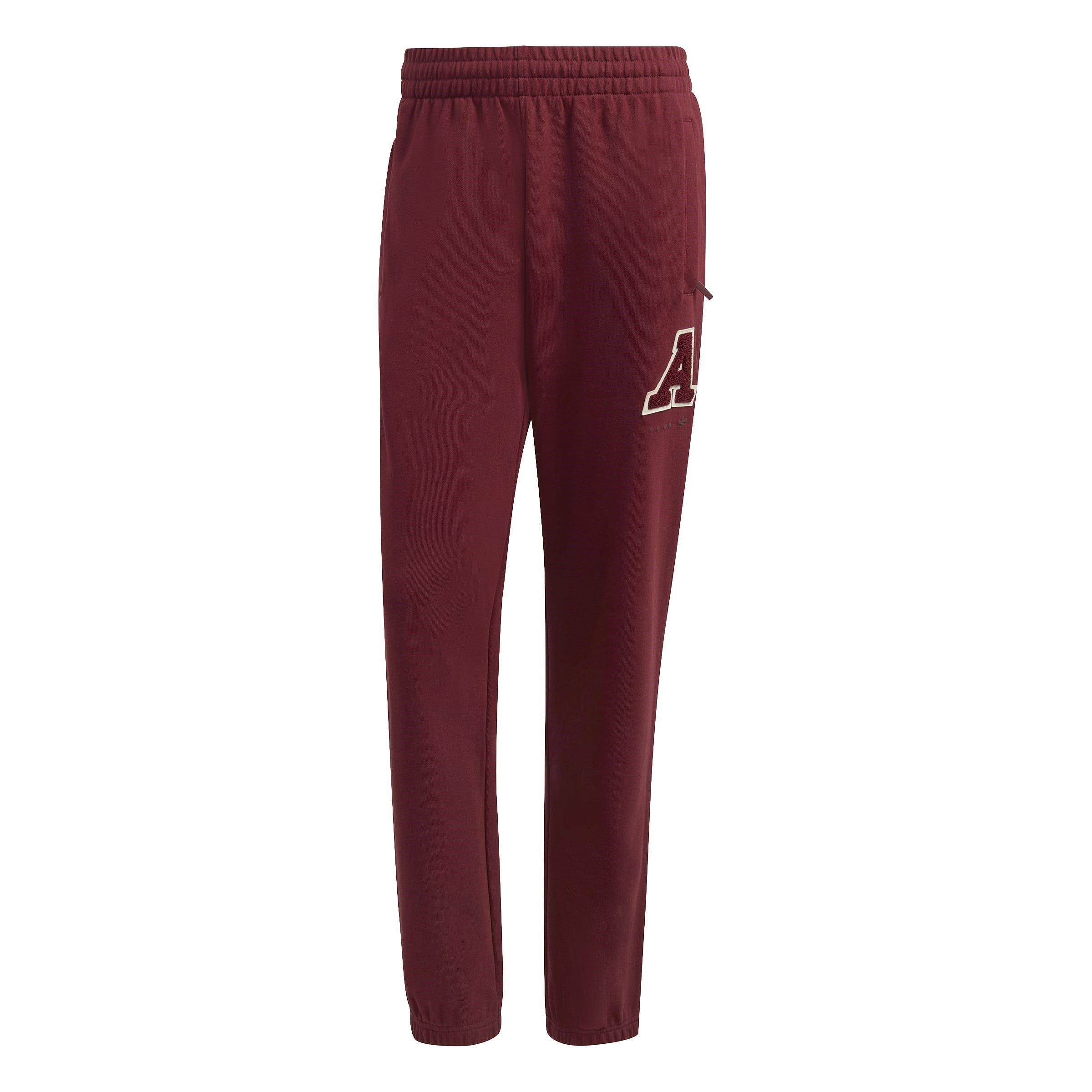 Red - adidas Originals - Men's Closed Hem Tracksuit Bottoms, Closed Hem Design - 6