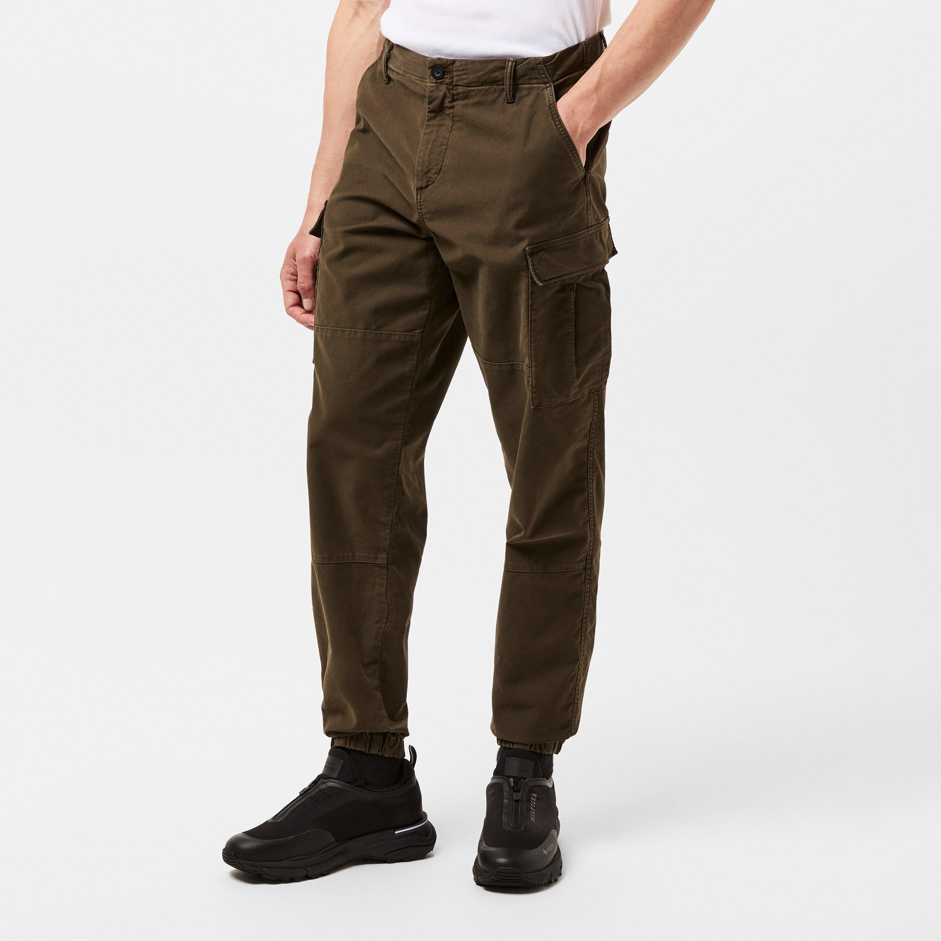 Army Green - Tommy Hilfiger - Men's Cargo Trousers - 3