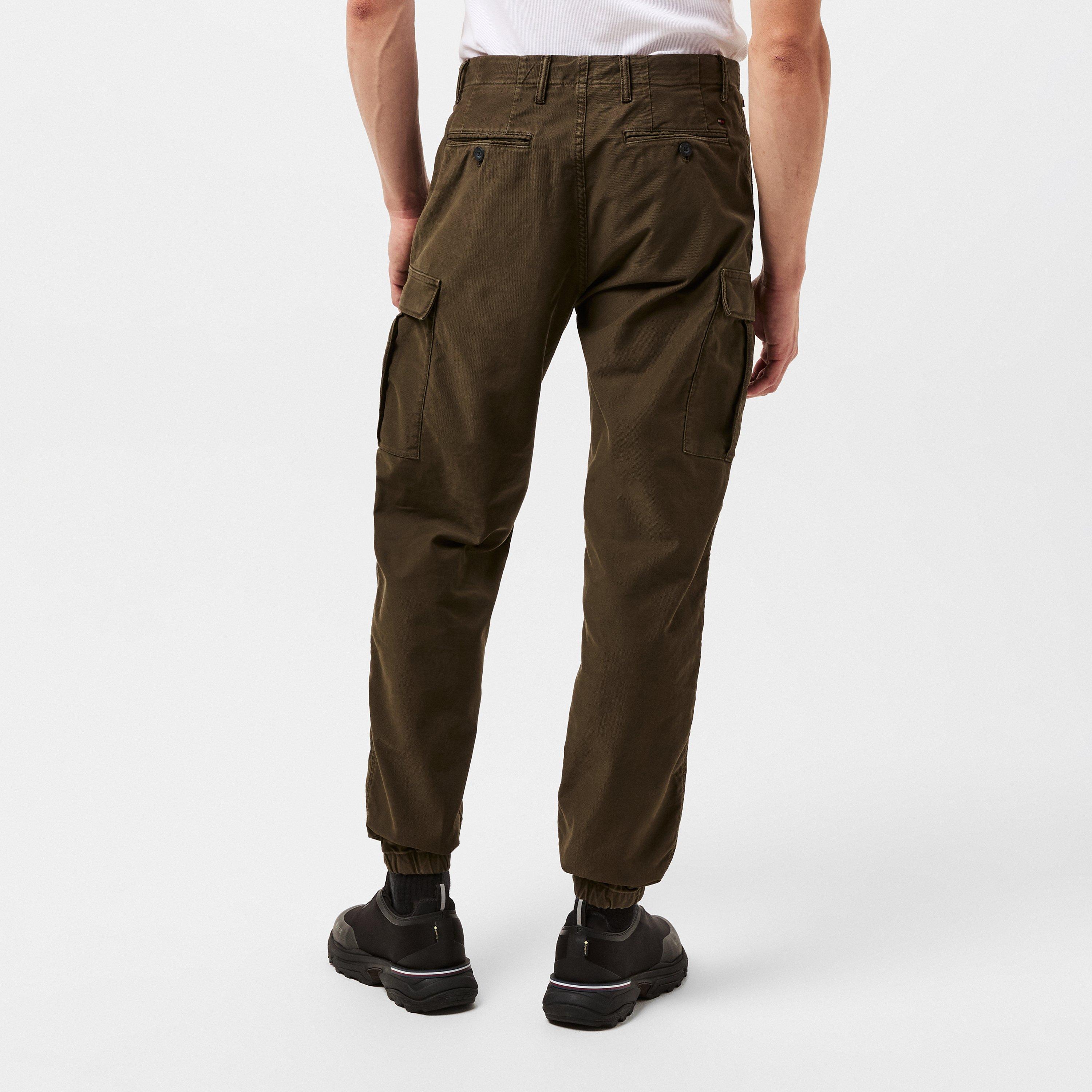 Army Green - Tommy Hilfiger - Men's Cargo Trousers - 4