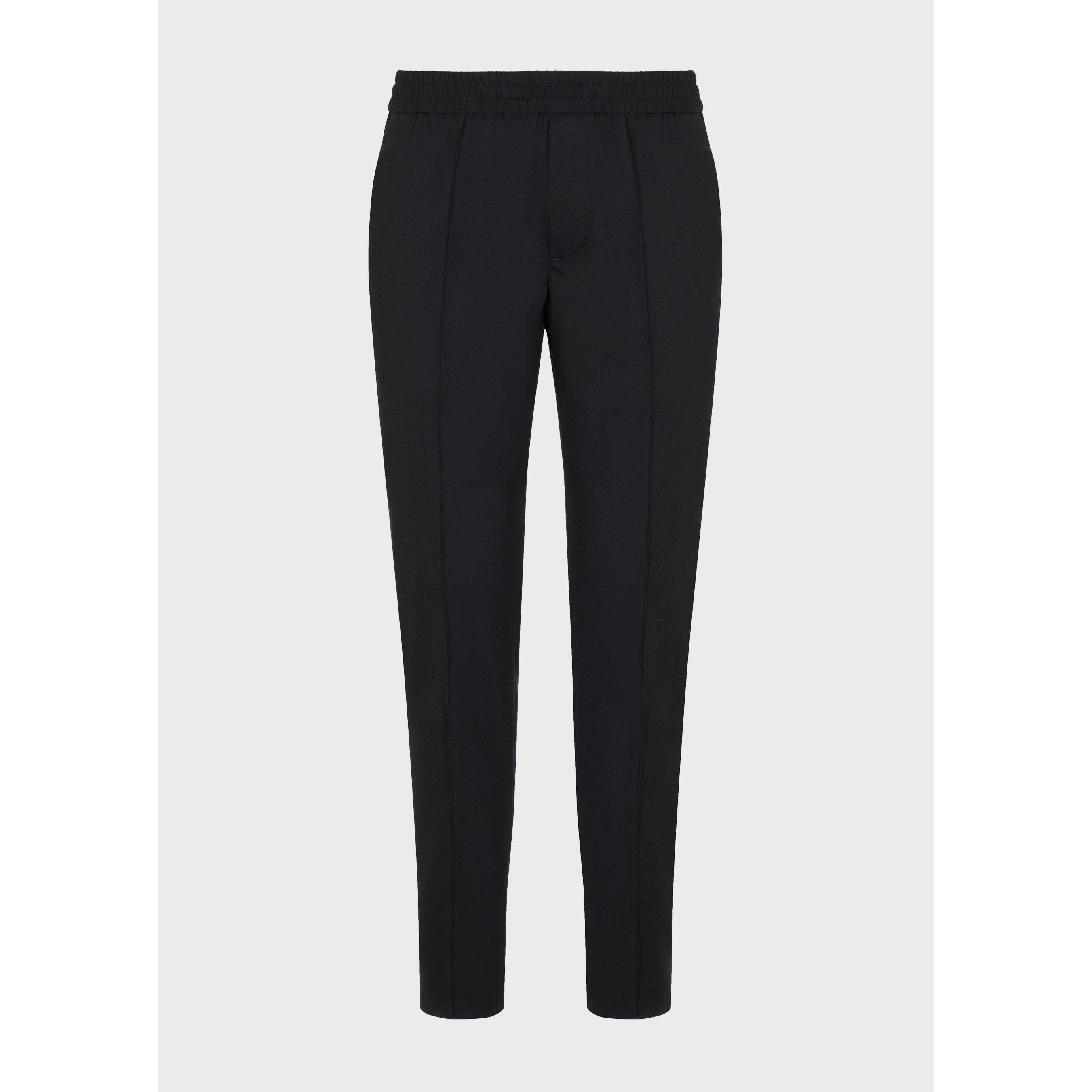 Black - Emporio Armani - Men's Casual Straight Leg Trousers - 6