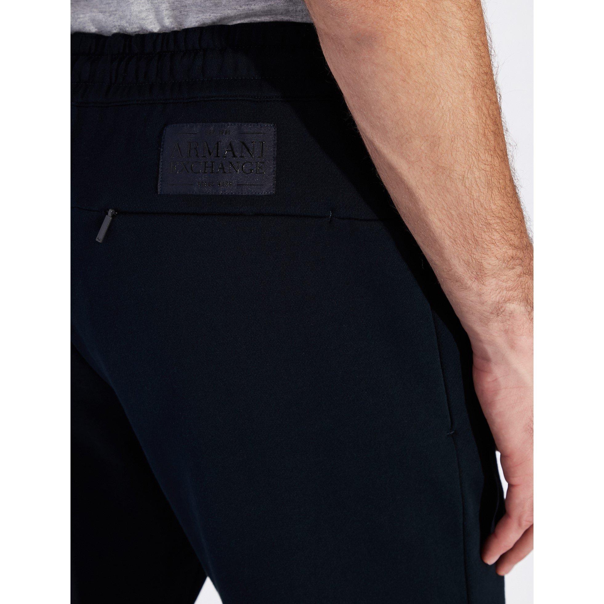 Navy Blue - Armani Exchange - Men's Open Hem Jersey Joggers - 4