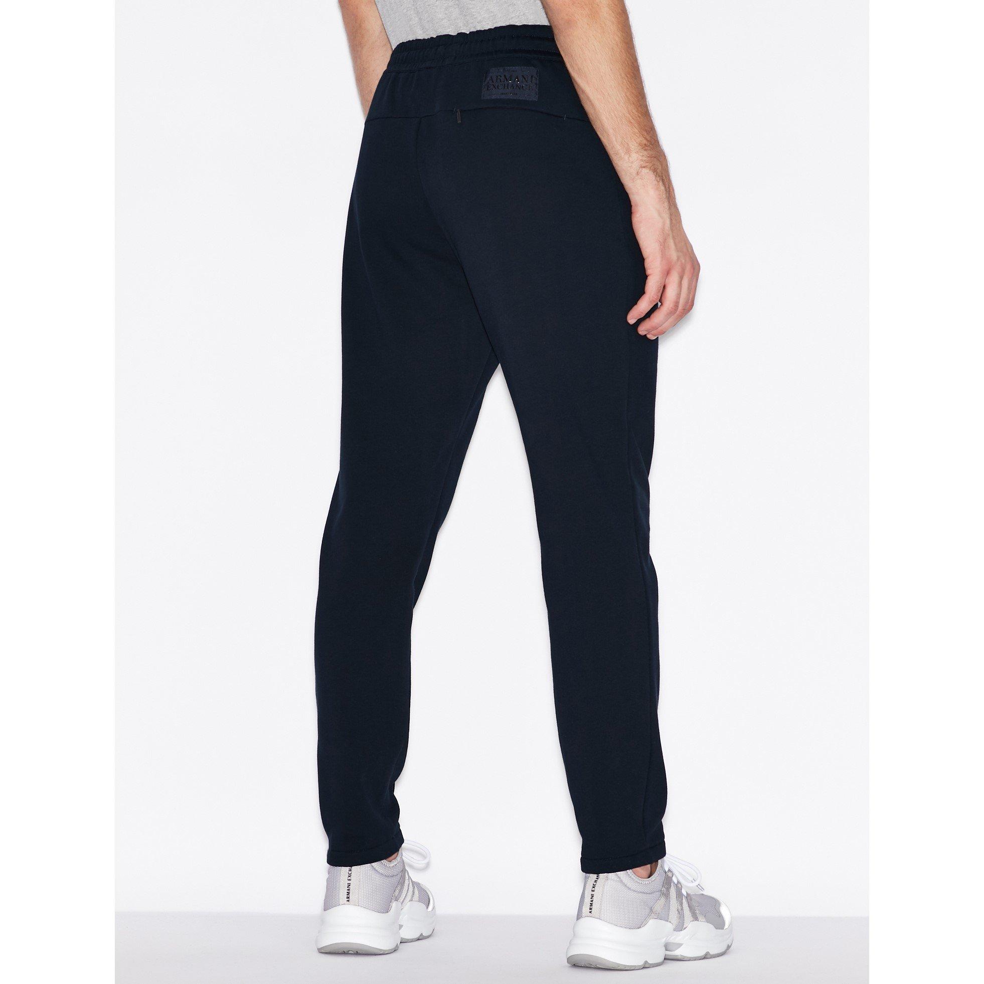 Navy Blue - Armani Exchange - Men's Open Hem Jersey Joggers - 2