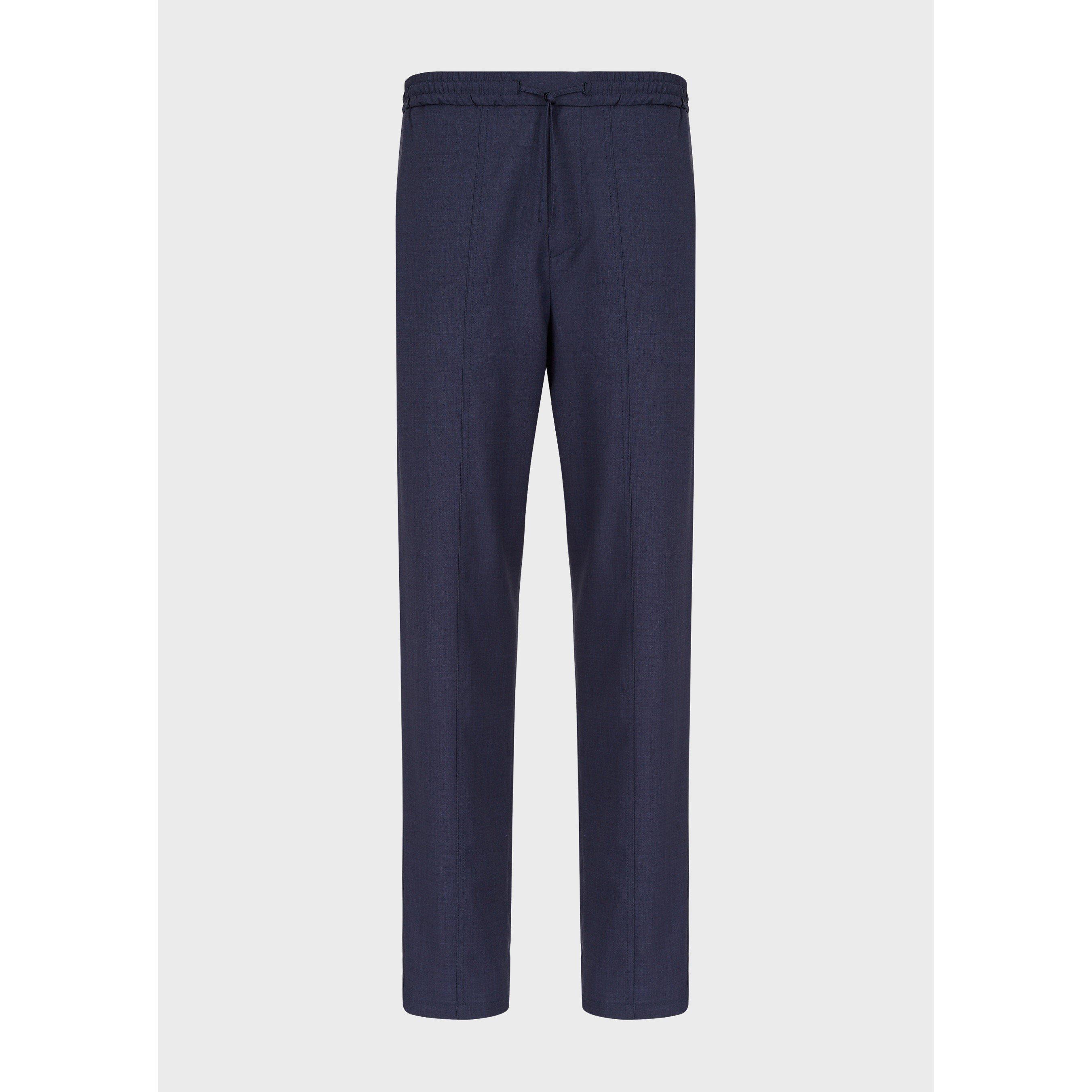 Blue Avio - Emporio Armani - Men's Casual Straight Leg Trousers - 6