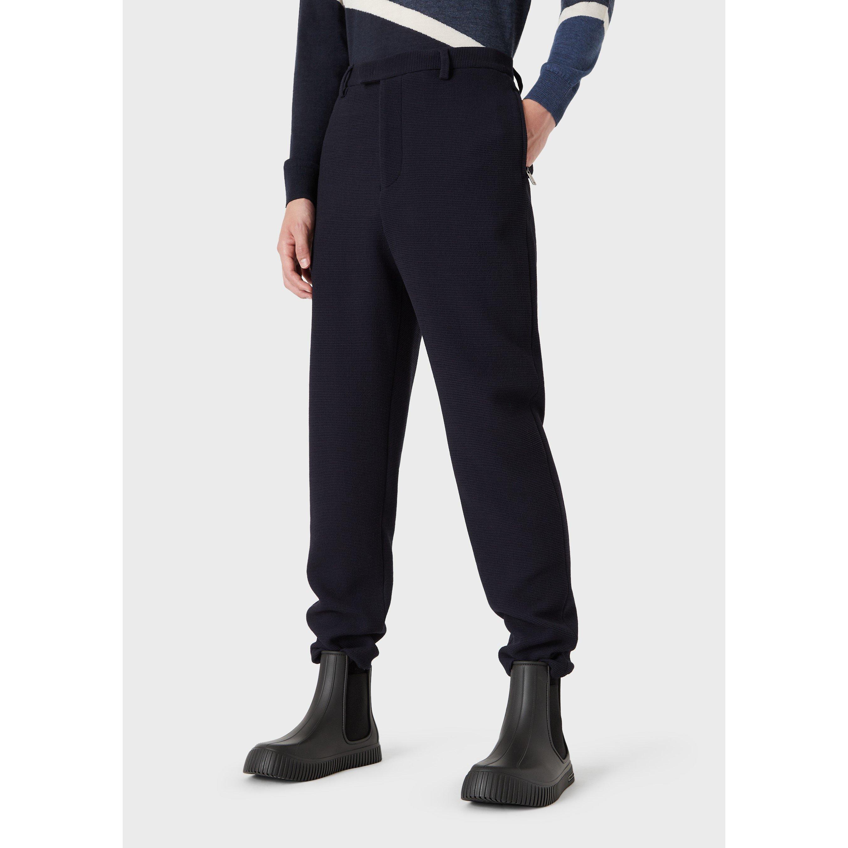 Emporio Armani Men's Navy Blue Straight Leg Trousers - XS