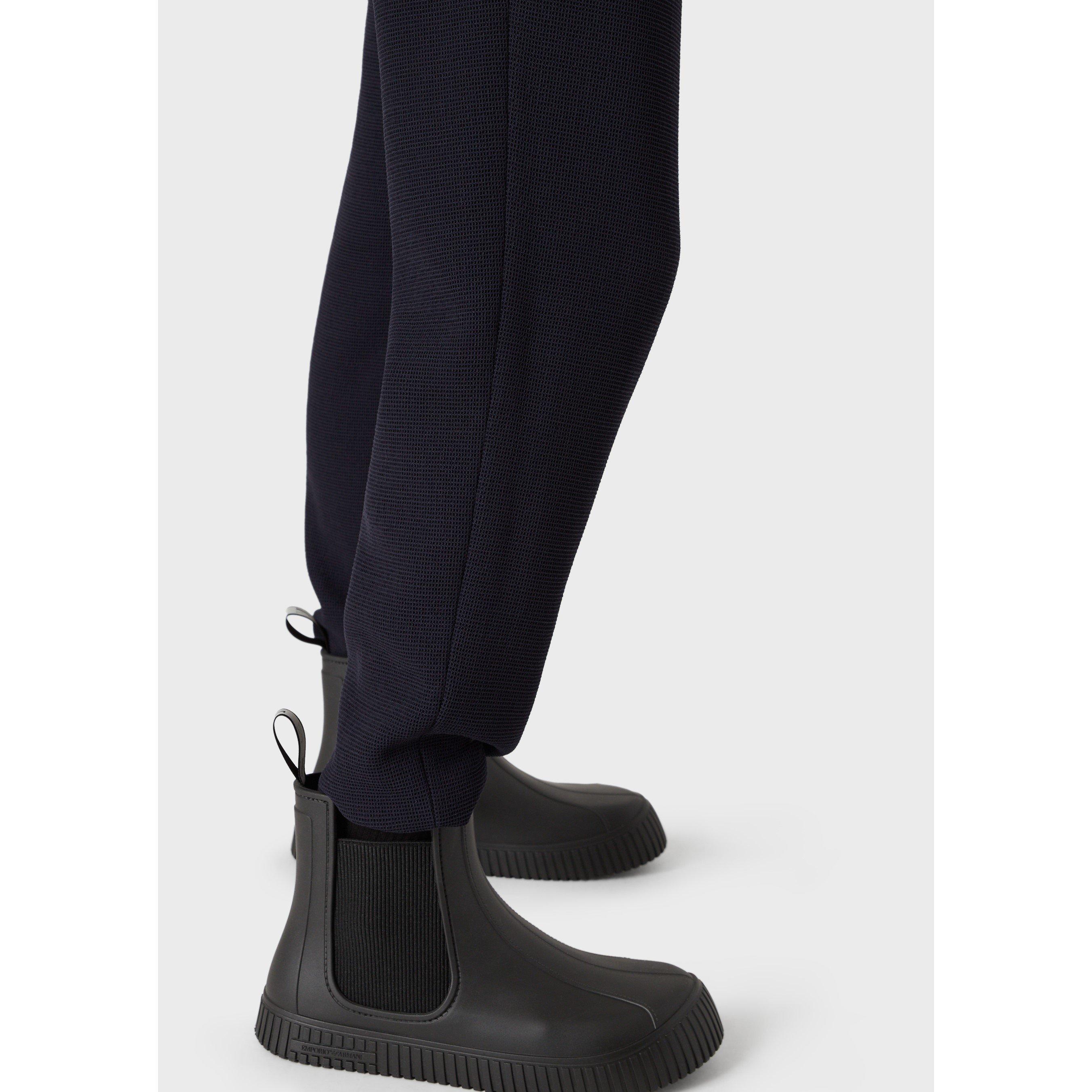 Navy Blue - Emporio Armani - Men's Straight Leg Trousers - 2