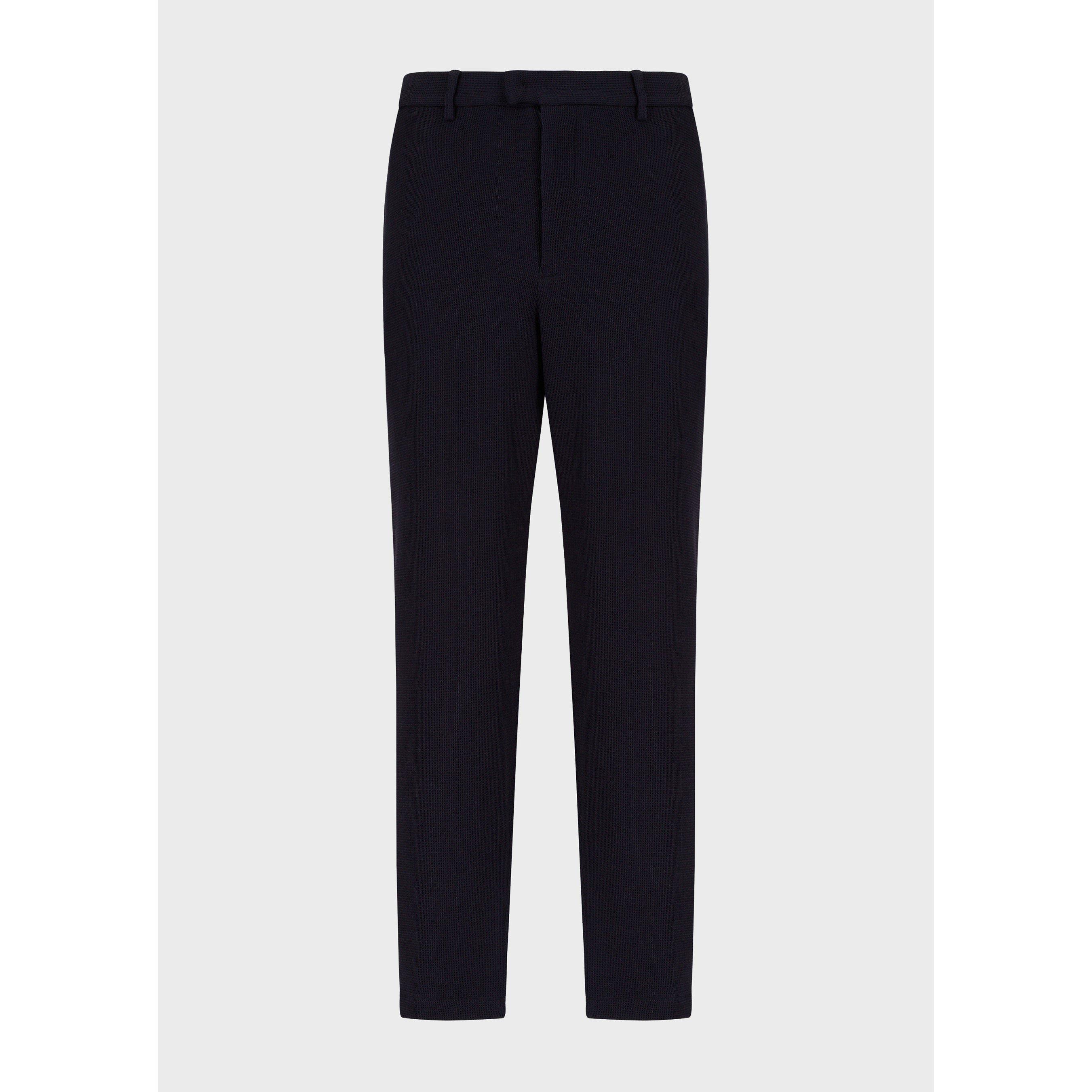 Navy Blue - Emporio Armani - Men's Straight Leg Trousers - 5