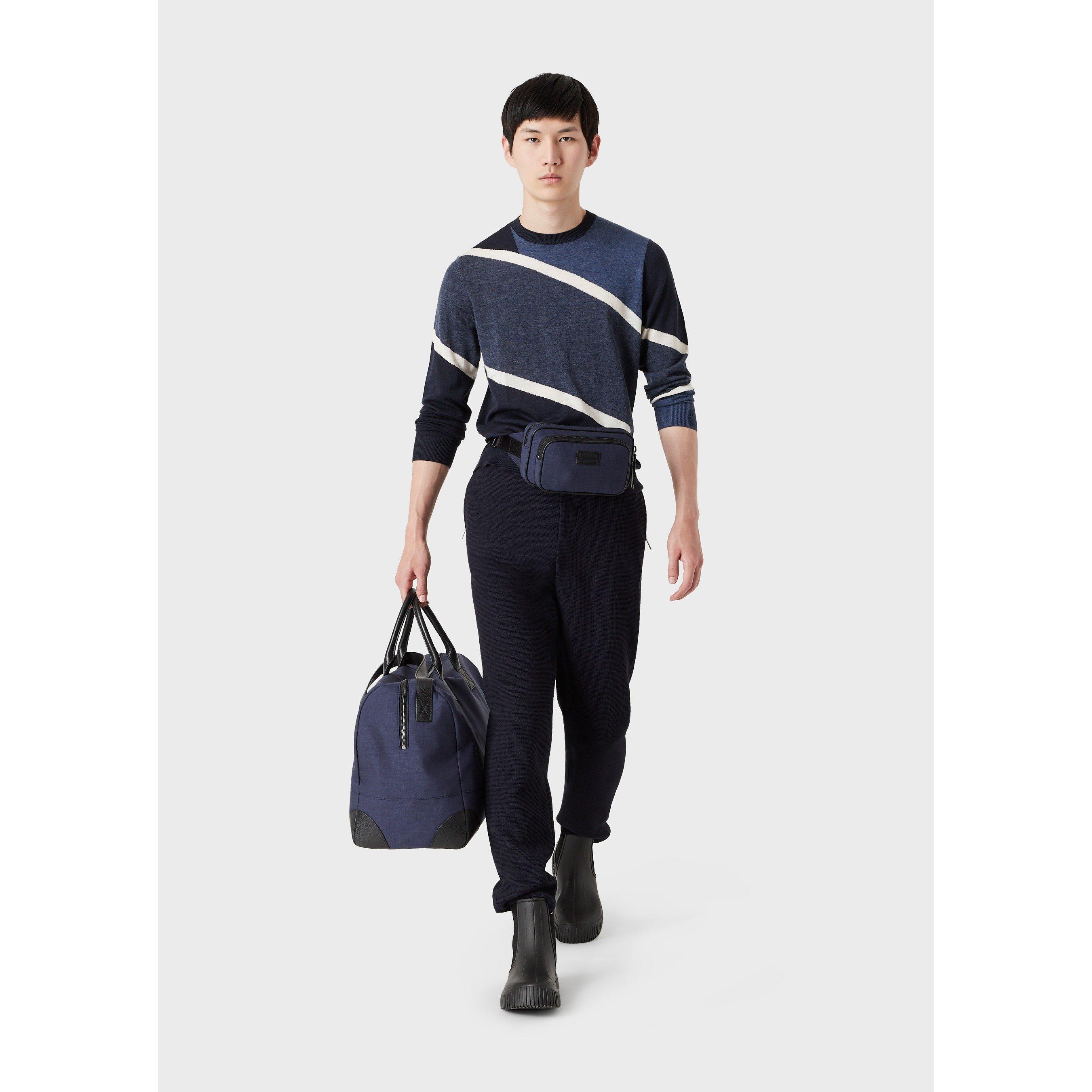 Navy Blue - Emporio Armani - Men's Straight Leg Trousers - 4