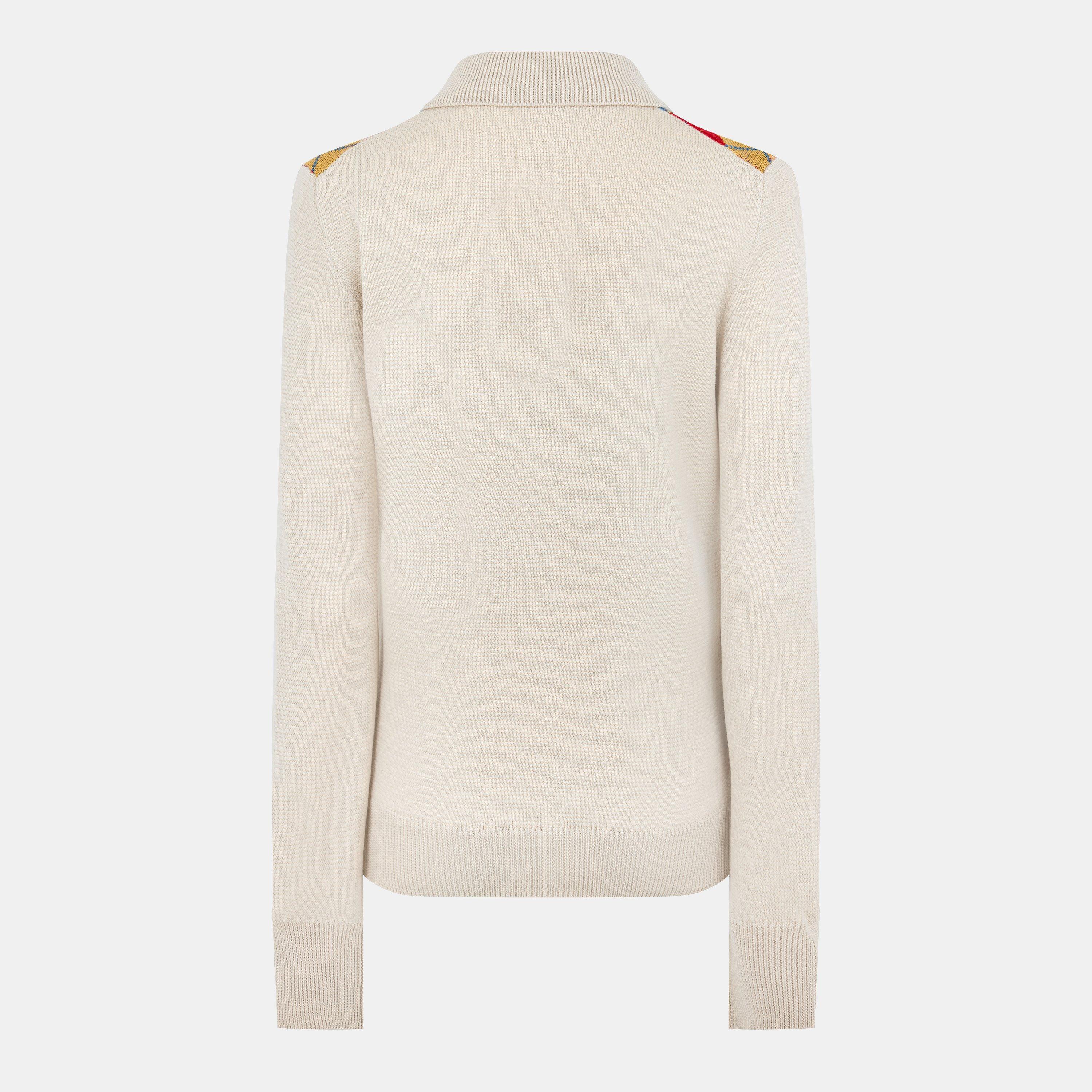 SABBIA - Prada - Long Sleeve Argyle Polo Shirt - 2