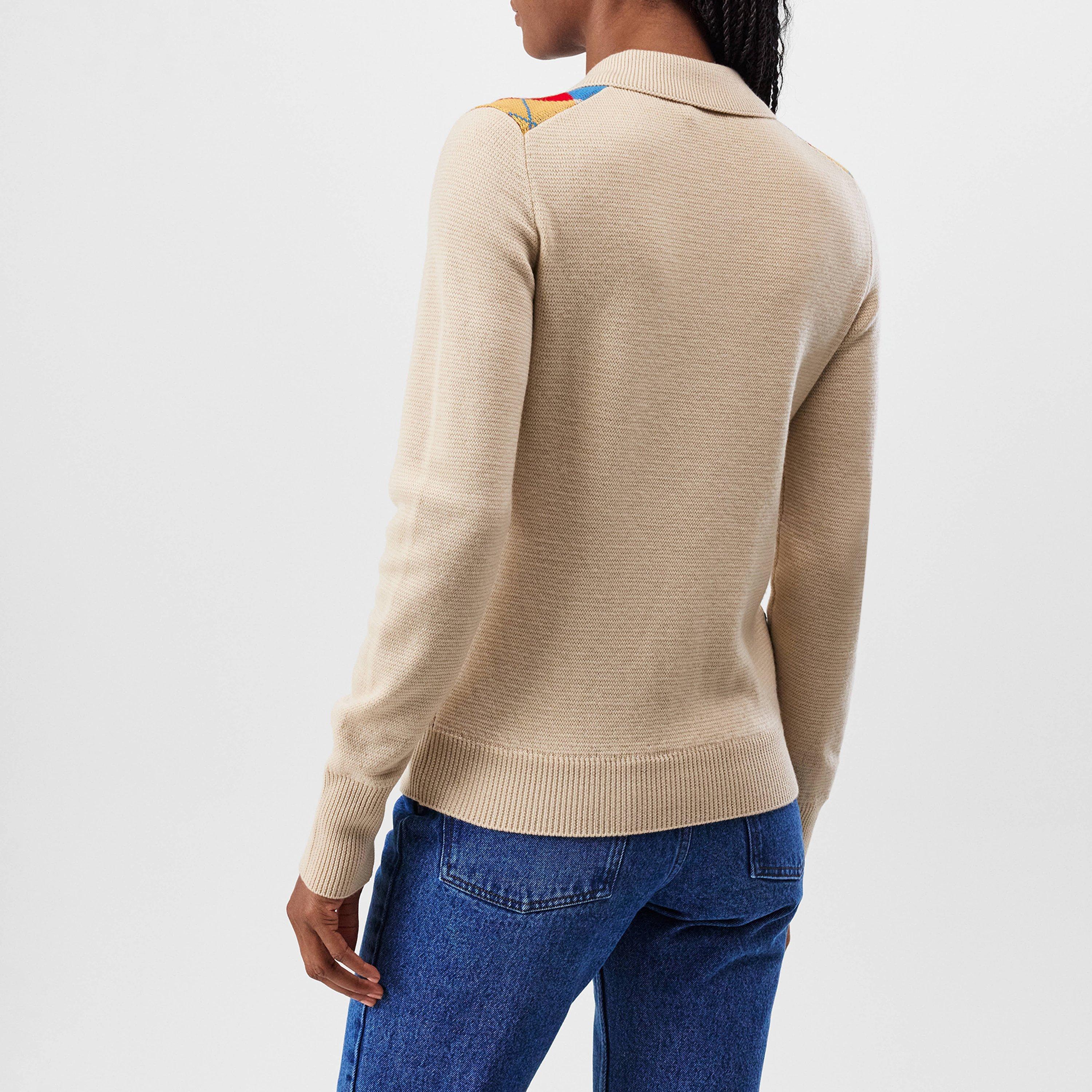 SABBIA - Prada - Long Sleeve Argyle Polo Shirt - 4