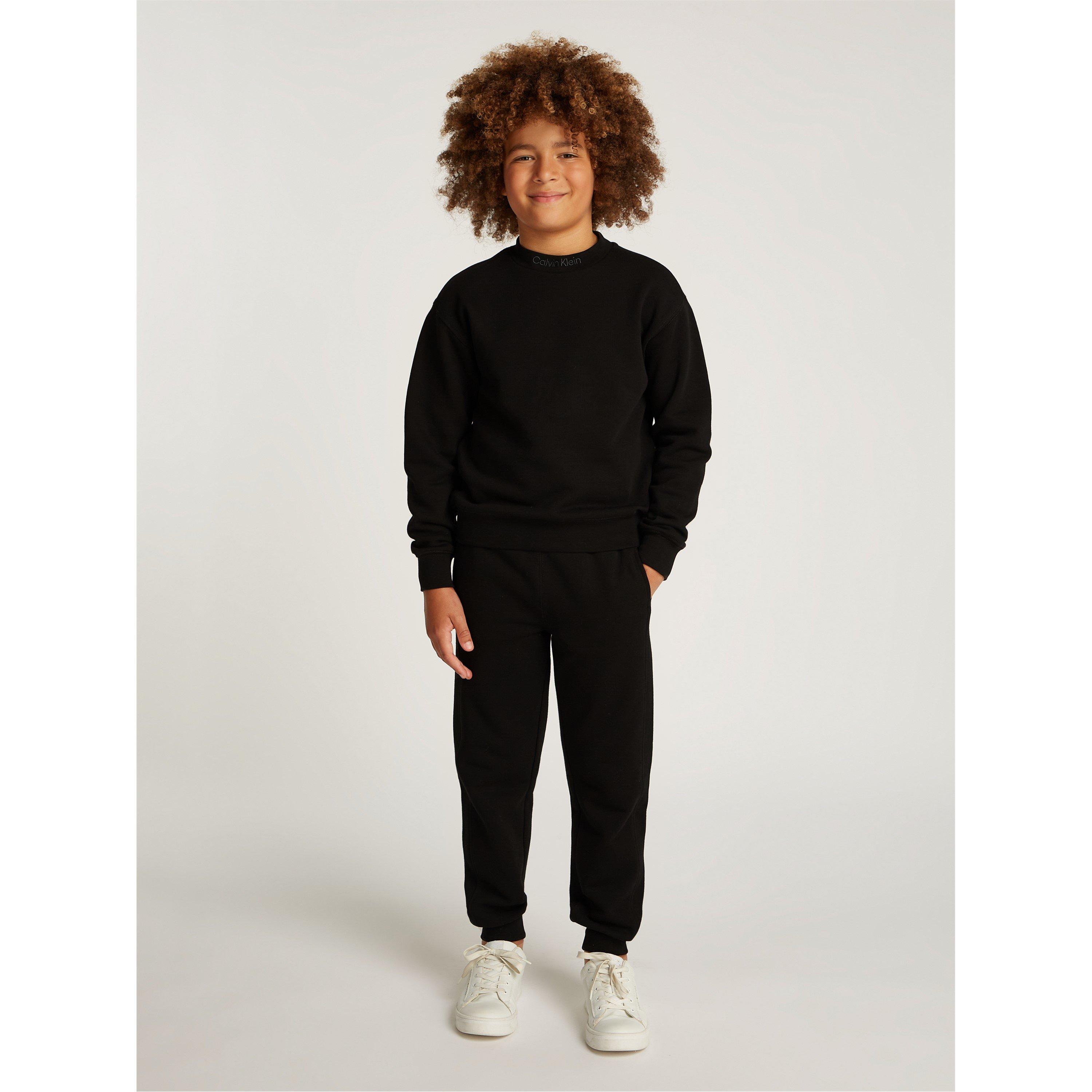 Calvin Klein Jeans Kids' Embroidered Logo Terry Clothing Set - CK Black BEH - Size 6Y
