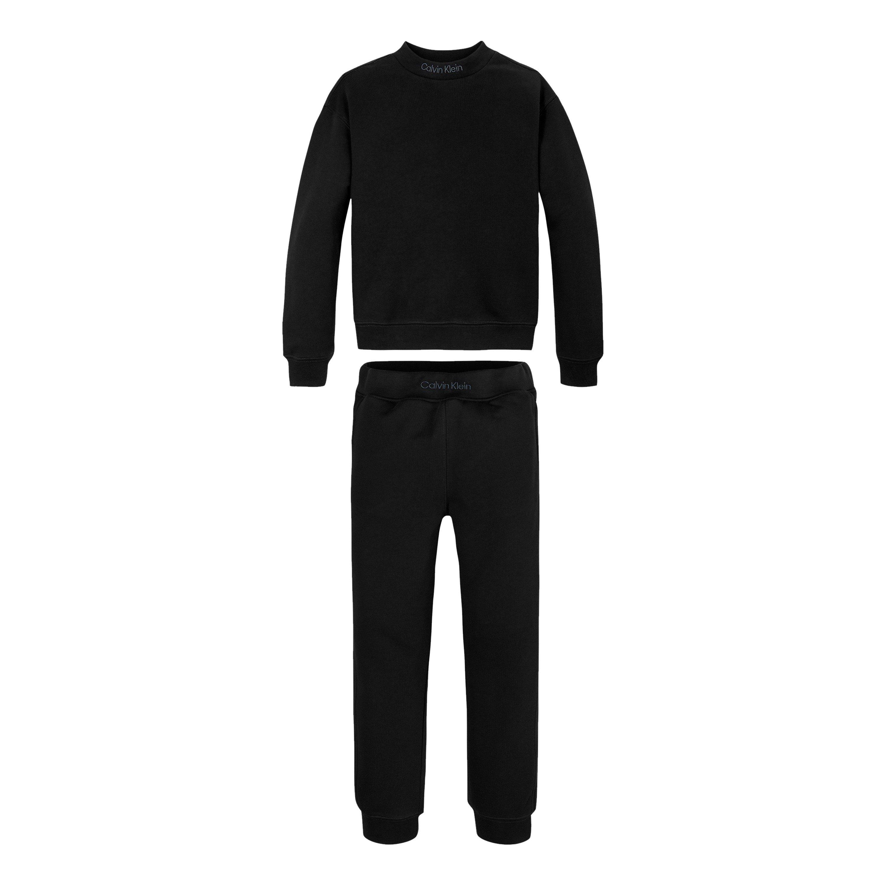 CK Black BEH - Calvin Klein Jeans - Kids' Embroidered Logo Terry Clothing Set - 4