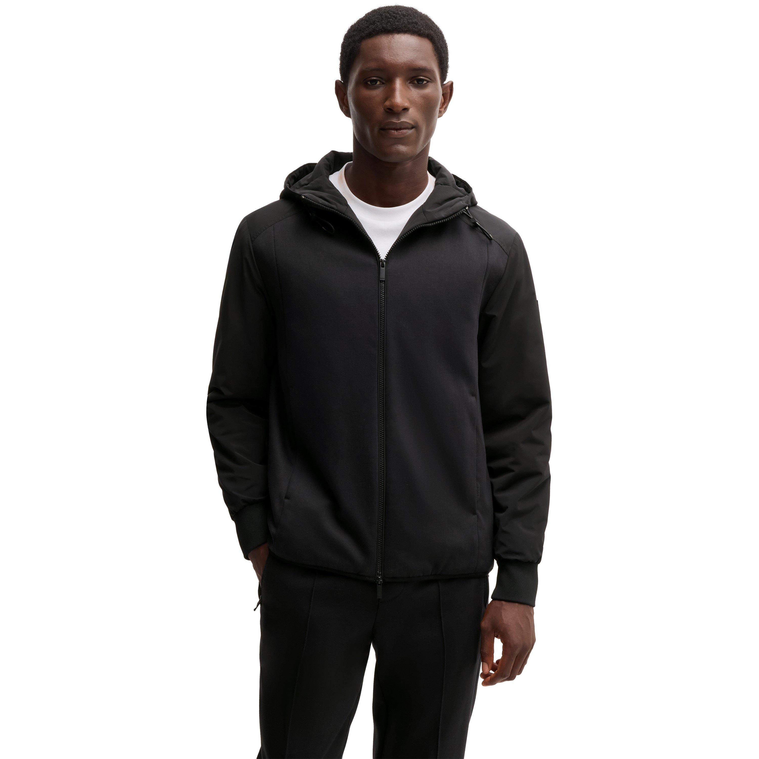 Black 001 - Boss - Men's P-Steele 224 Zip Hoodie - 2