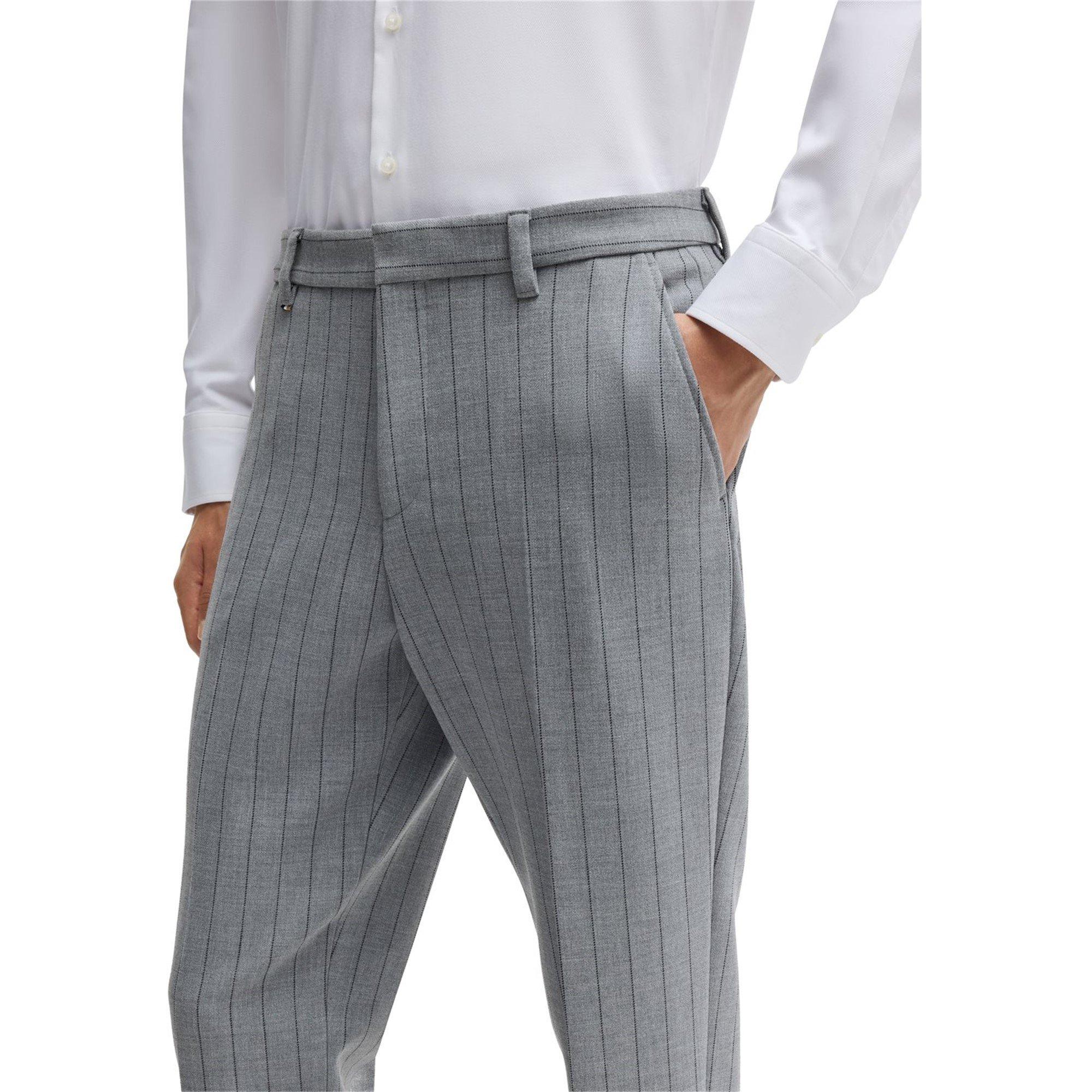 Medium Grey 030 - Boss - Men's HBB Slim Fit Trousers - 4