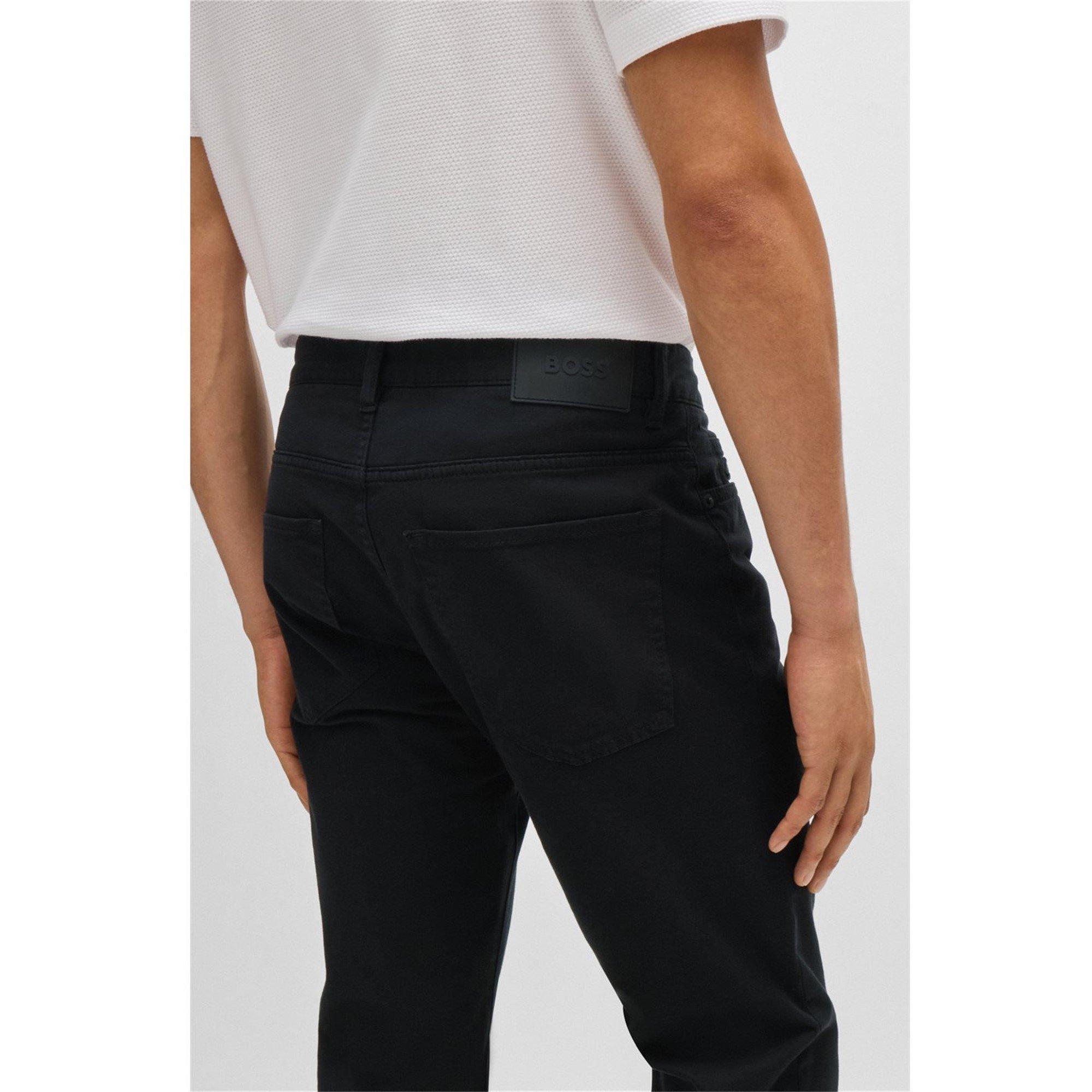 Black 001 - Boss - Men's Slim Fit Trousers - 5