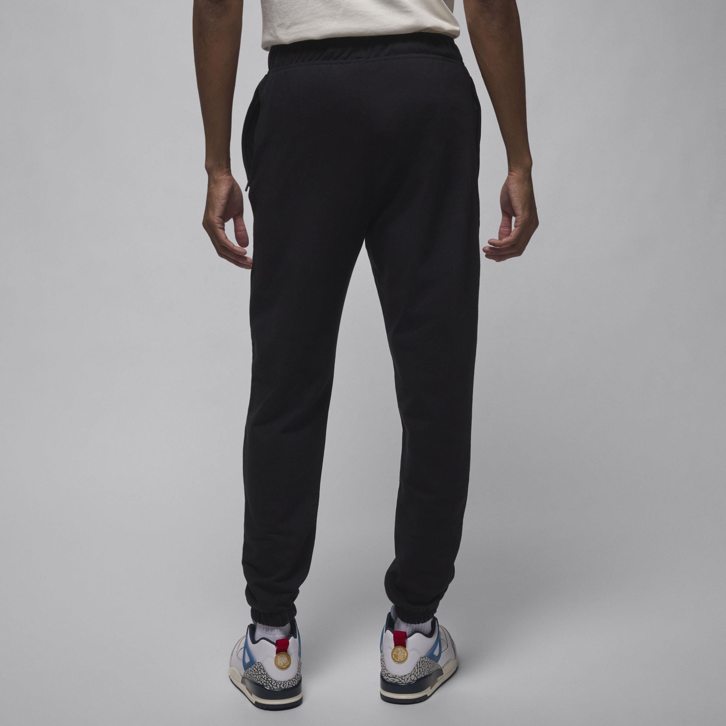 Black/White - Nike - Jordan Sport Crossover Mens Dri FIT Fleece Pants - 2