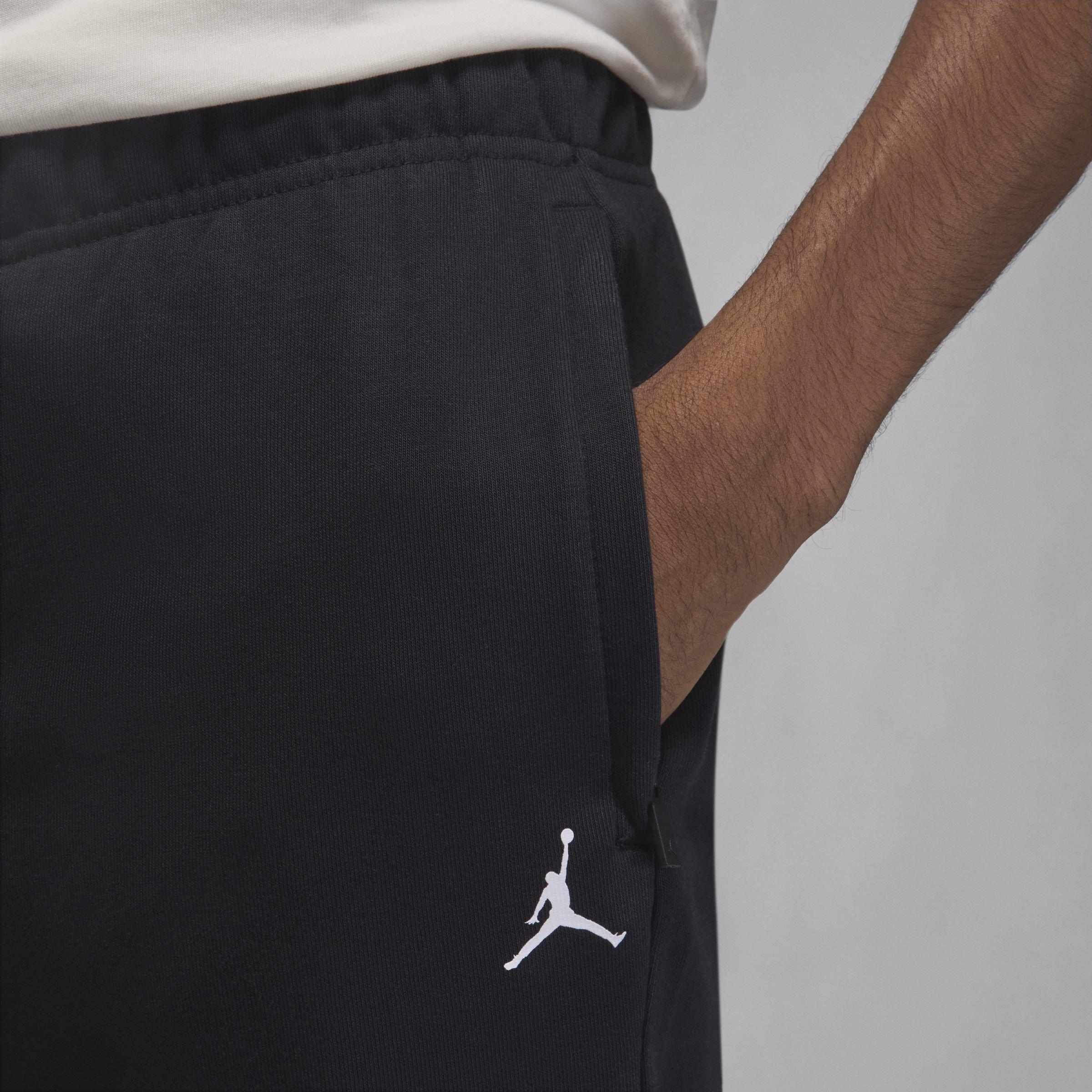 Black/White - Nike - Jordan Sport Crossover Mens Dri FIT Fleece Pants - 3