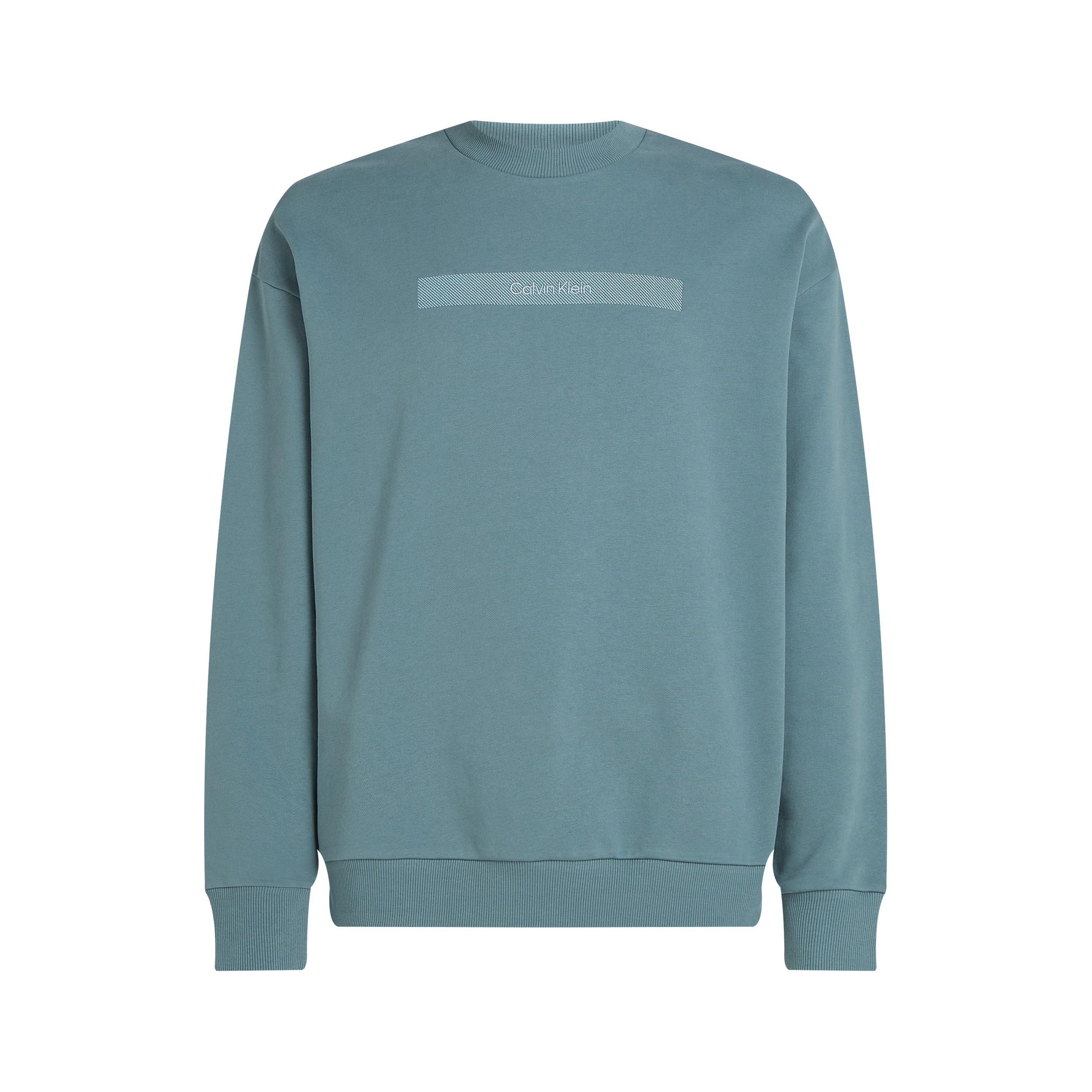 Blue CFQ - Calvin Klein - Men's Structured Embroidery Sweatshirt - 5