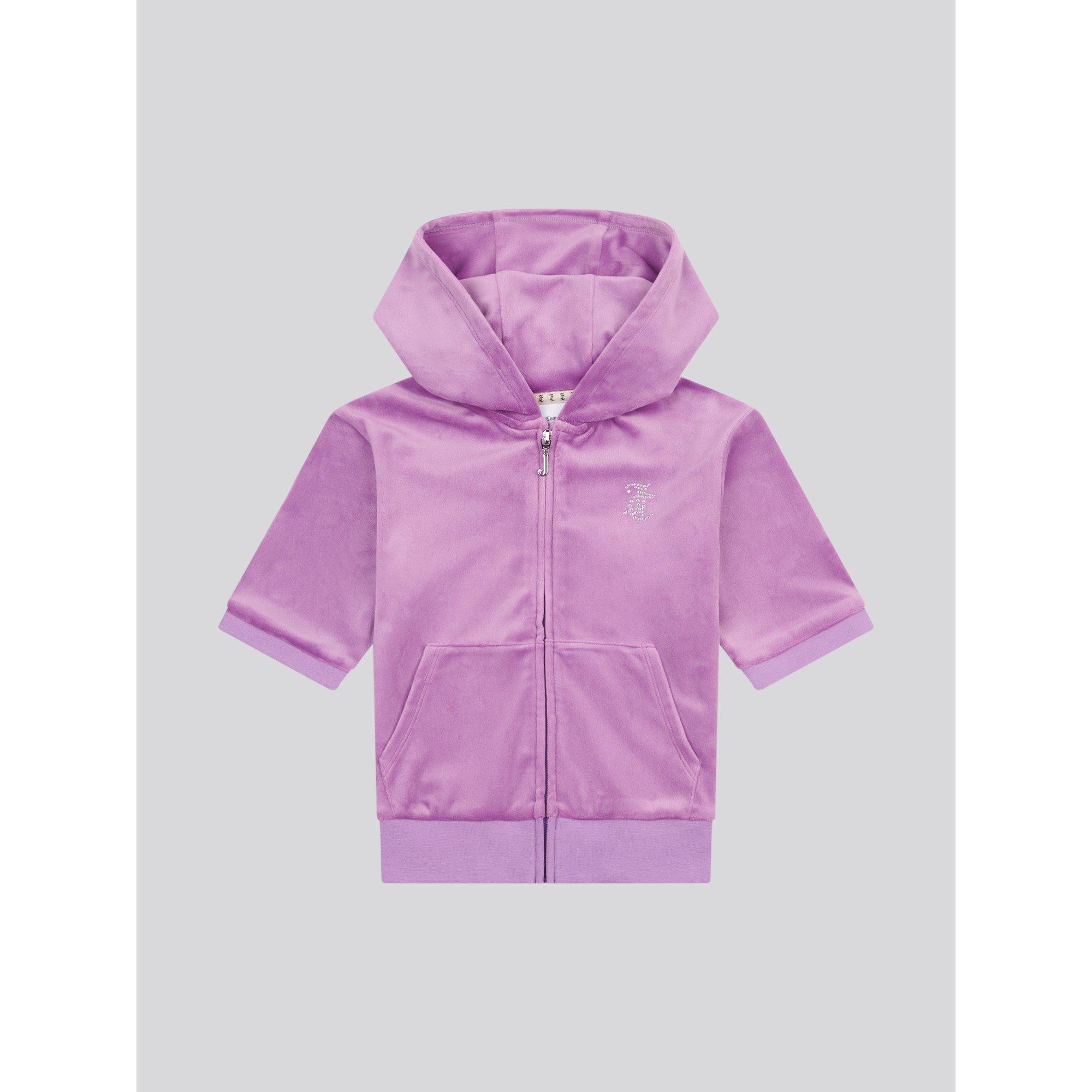 Dewberry A54 - Juicy Couture - Kids' Short Sleeve Diamond Zip Hoodie - 7