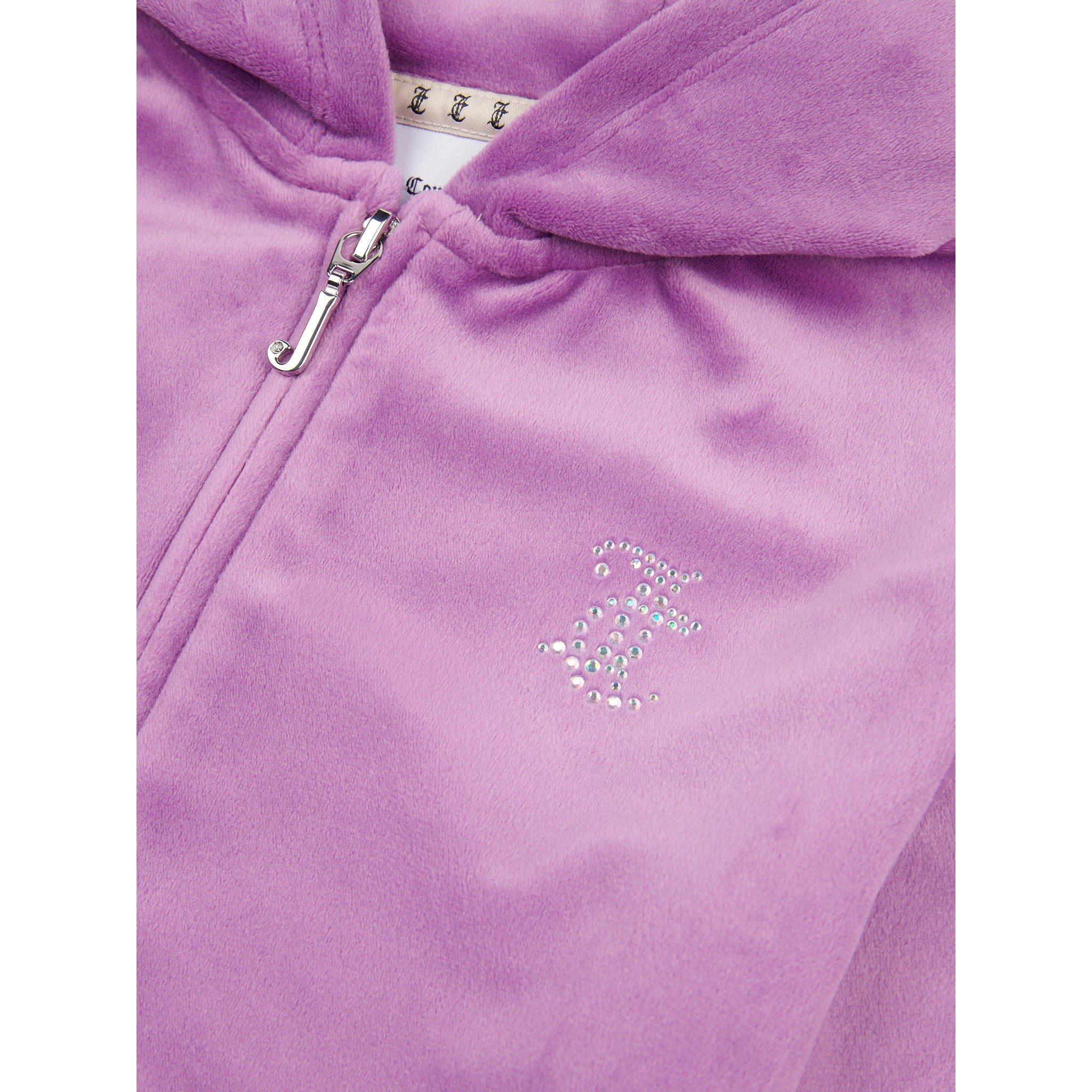 Dewberry A54 - Juicy Couture - Kids' Short Sleeve Diamond Zip Hoodie - 9