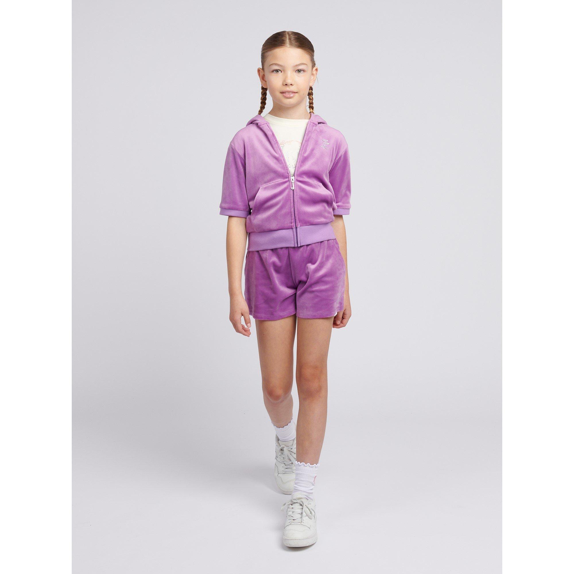 Dewberry A54 - Juicy Couture - Kids' Short Sleeve Diamond Zip Hoodie - 3