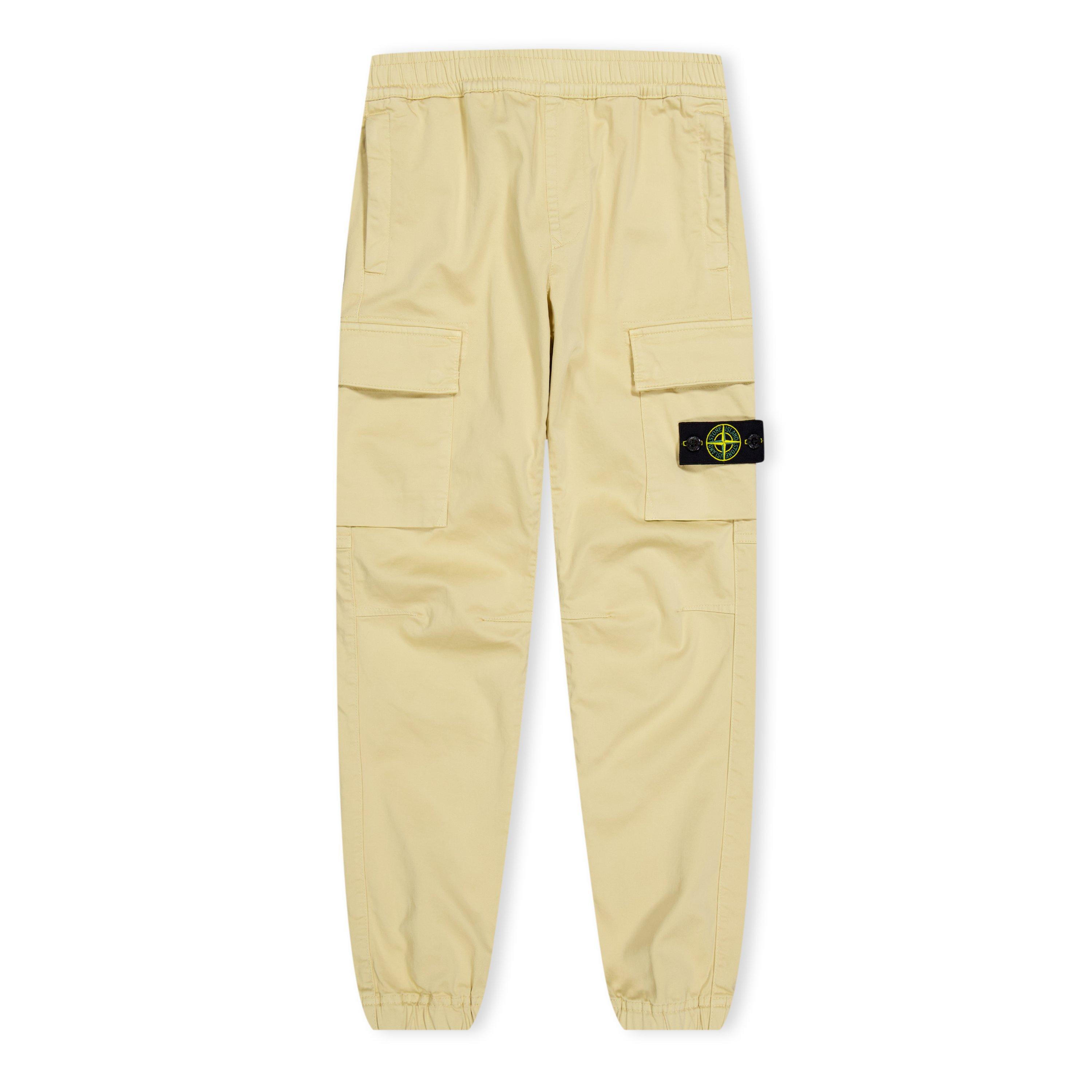 Nat Beige V0091 - Stone Island - Badge Cargo Trousers Juniors - 1