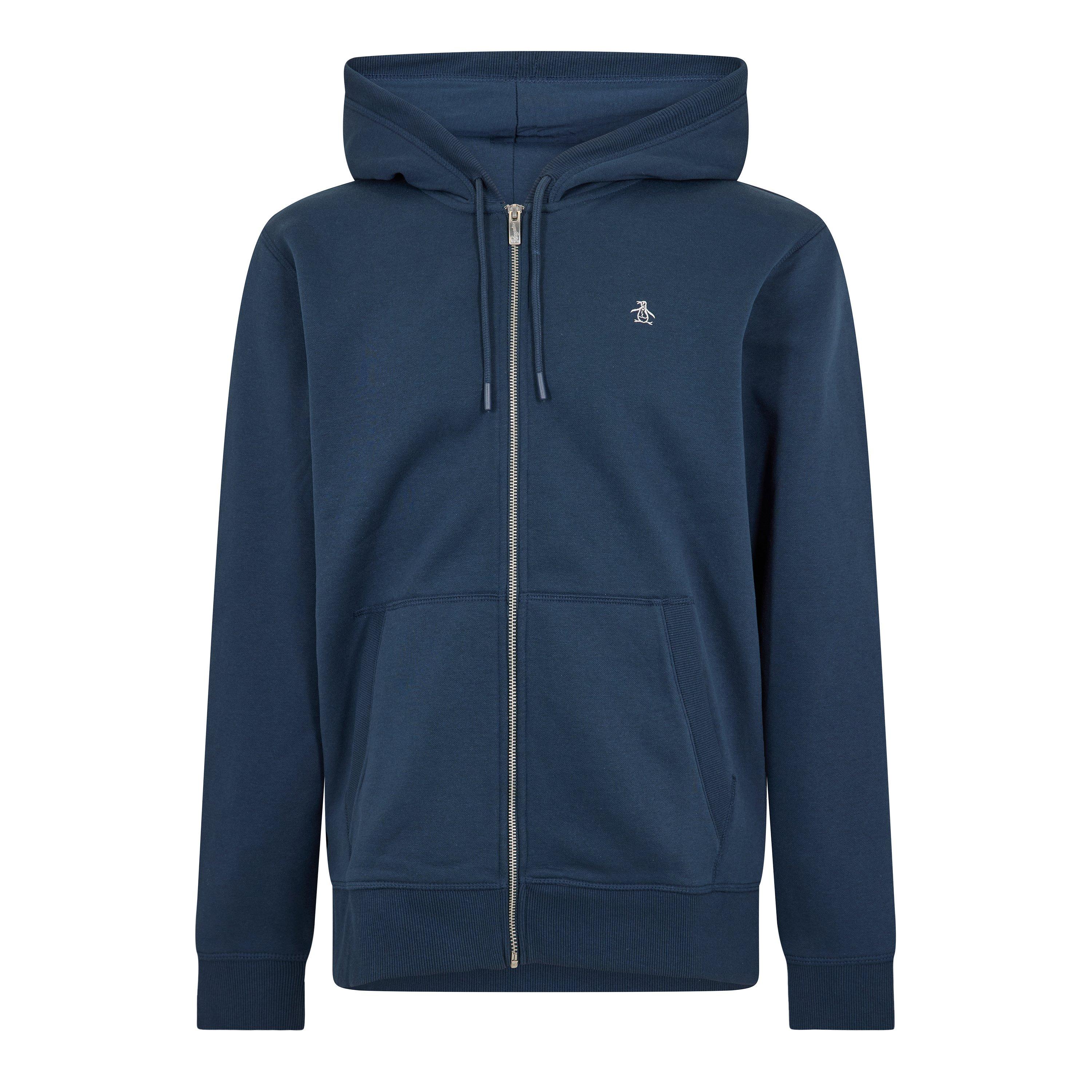 Original Penguin Men's Cotton Long Sleeve Full Zip Hoodie - Yale - Large