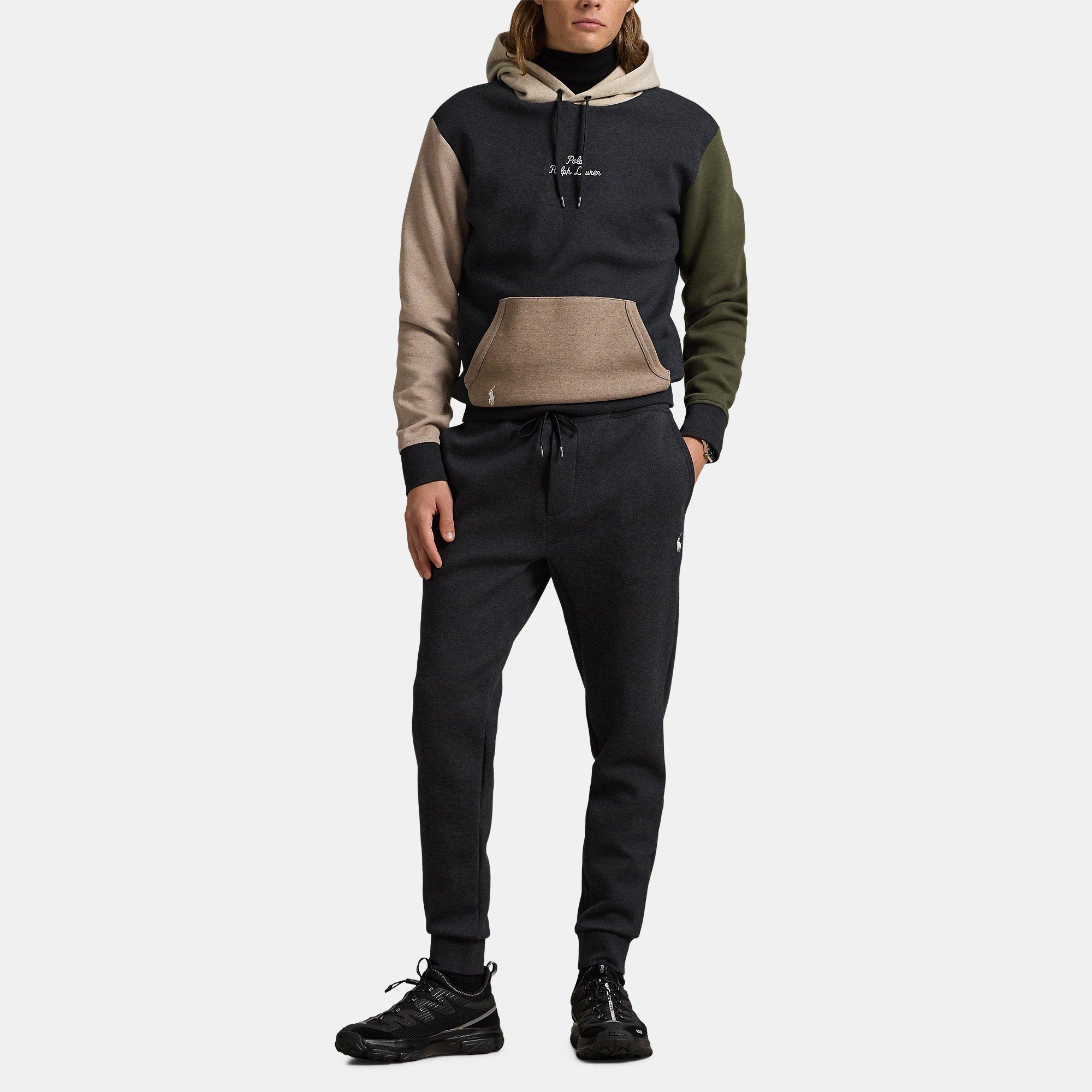 Blk Marl Hthr - Polo Ralph Lauren - Colourblock Double Knit Hoodie - 4