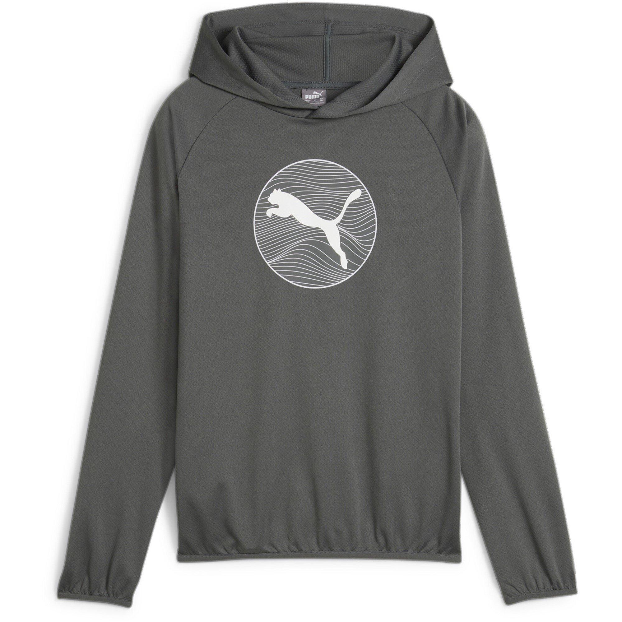 Puma Boys Active Sports Poly Hoodie - Grey - 7-8 (S)