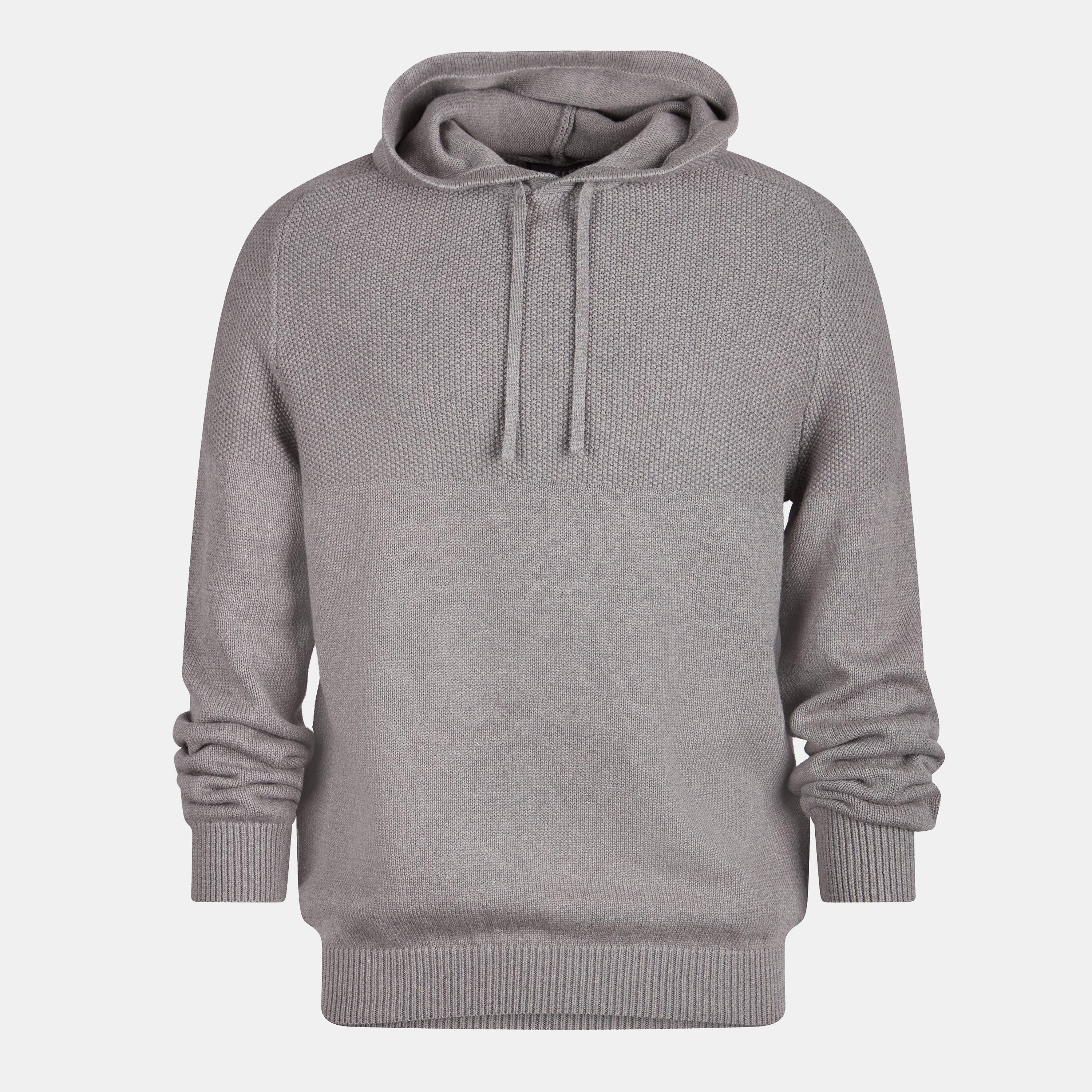 andmary Taylor hoodie knit tops gray Knit Hoodie | Charcoal Marl
