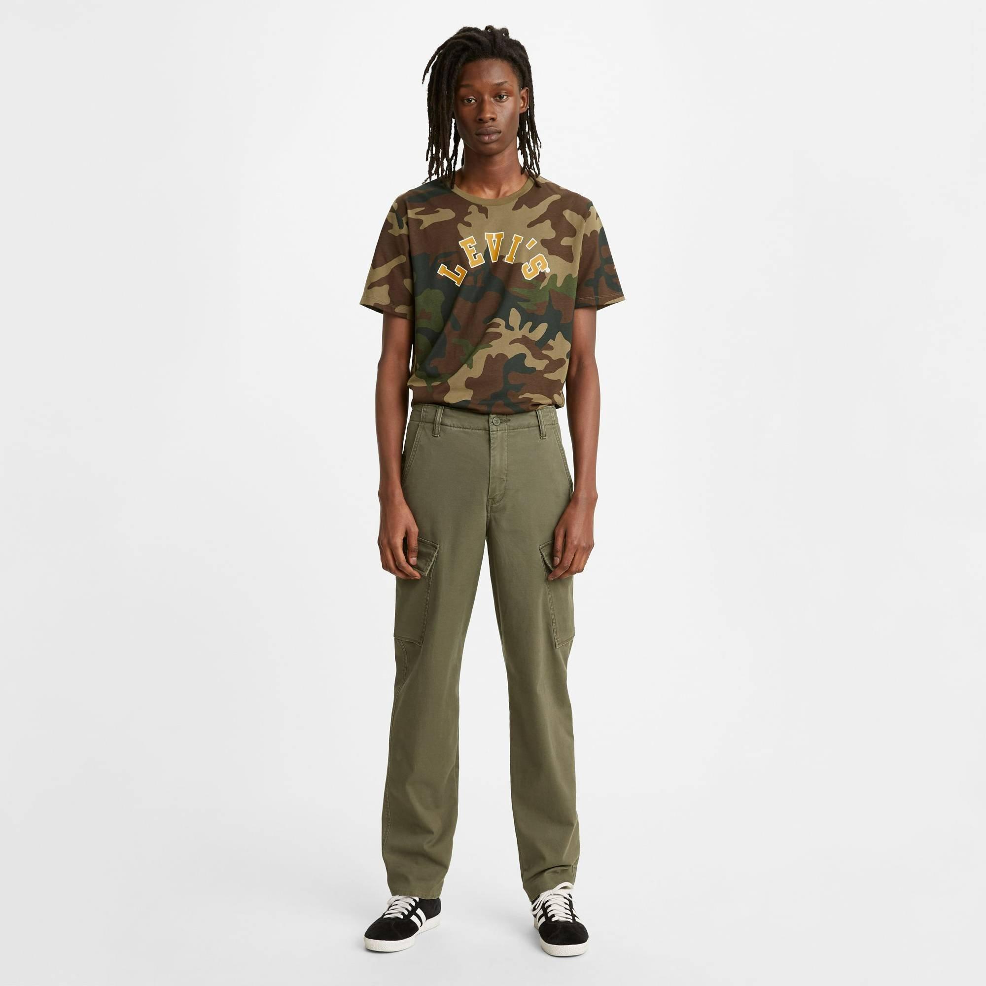 Levis Men's Tapered Cargo Trousers - Olive Night - 34W S