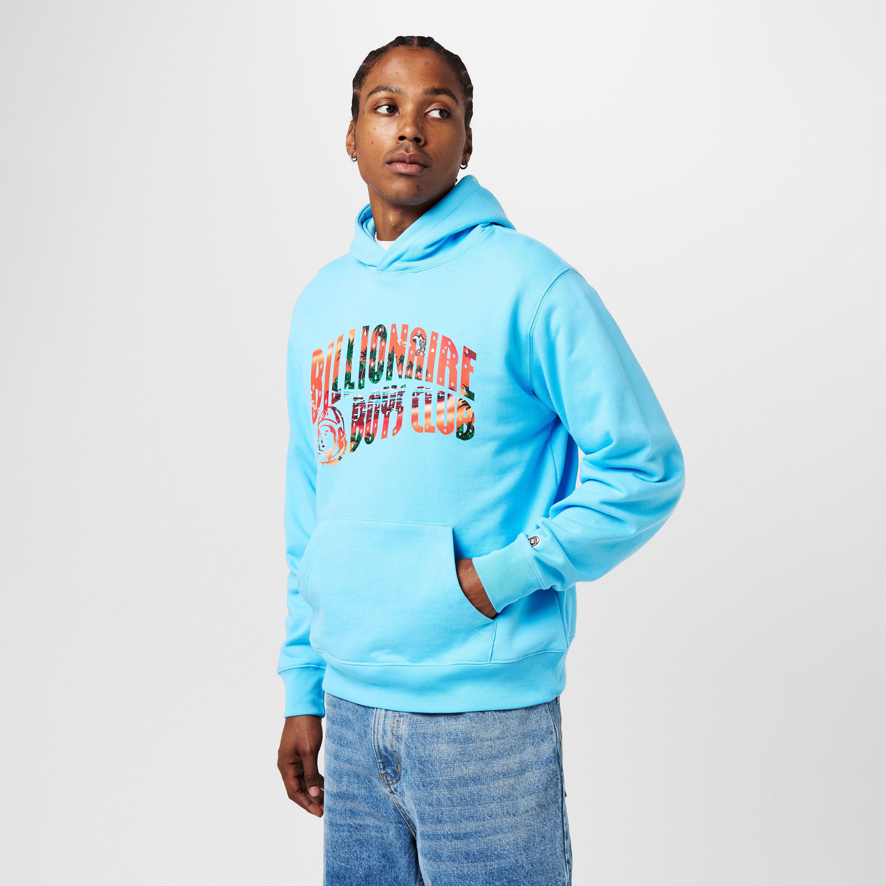 Light Blue - Billionaire Boys Club - Tropical Logo Hoodie - 3