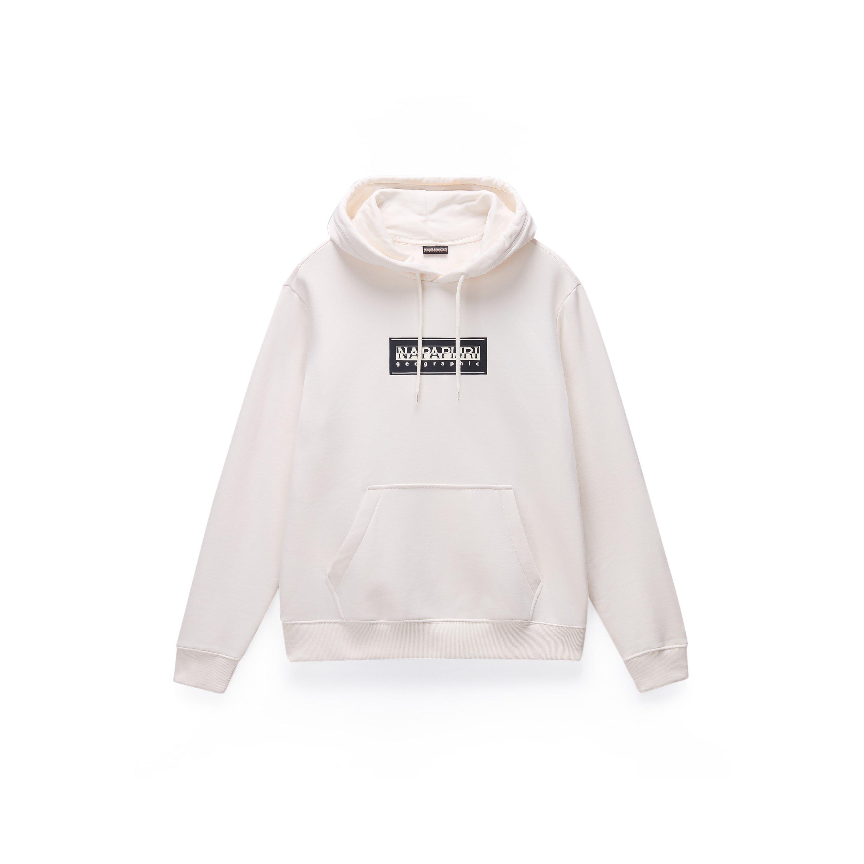 Napapijri Men's S-Box Logo Hoodie - White Whisper - XL