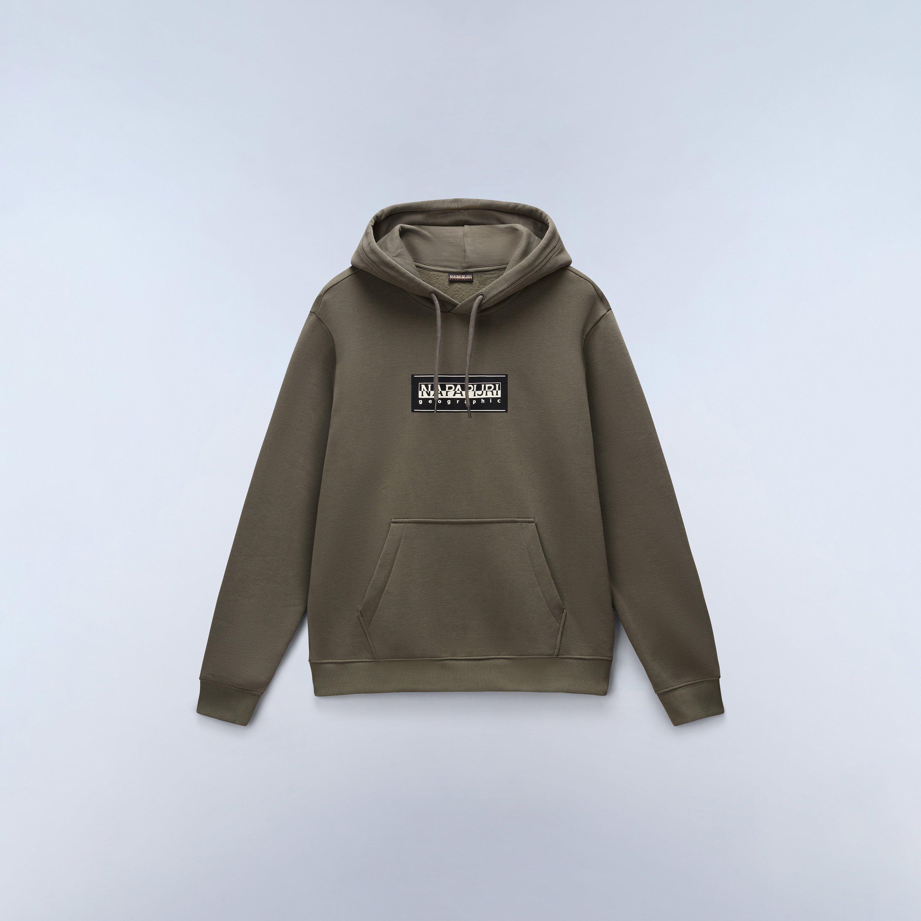 Napapijri S-Box Logo Hoodie Mens - Tea Leaf - L