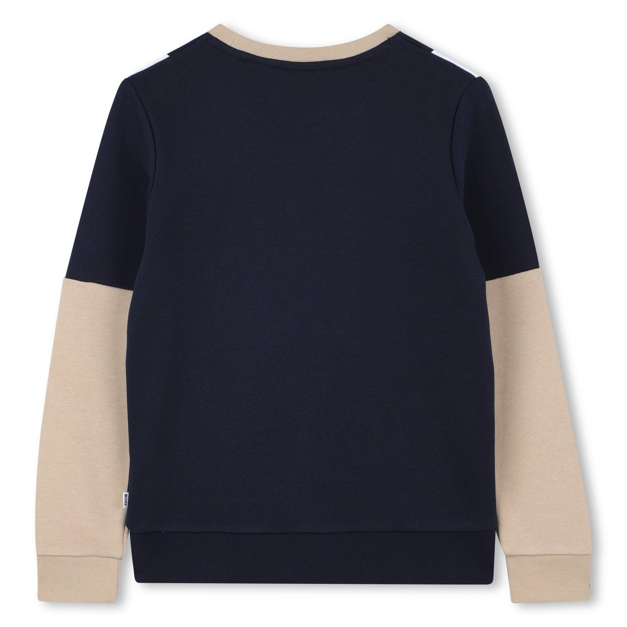 Navy 849 - Boss - Kids Colour Block Sweatshirt, Design Sweatshirt - 2