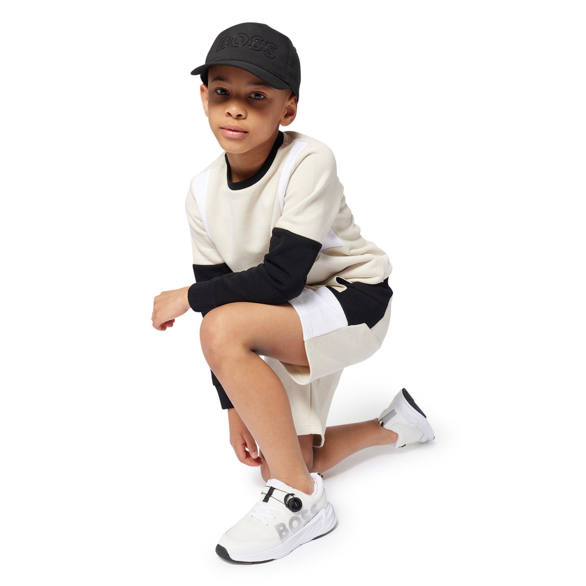 Vanille 21C - Boss - Kids' Geometric Panelling Relaxed Fit Crew Sweatshirt - 3