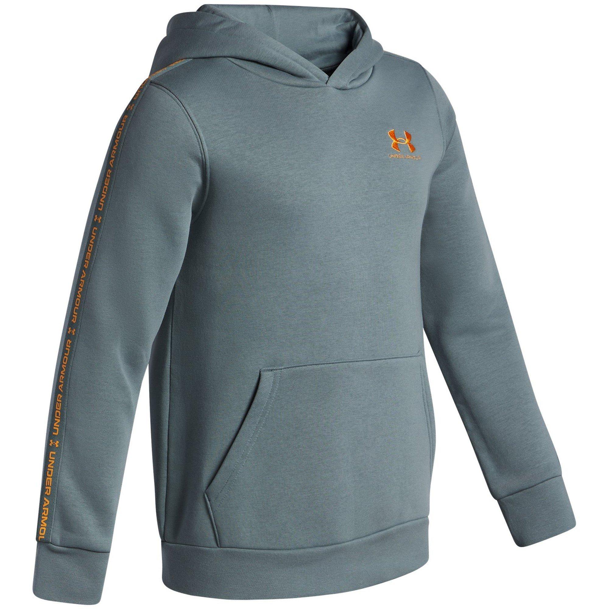Jasper Blue - Under Armour - Icon Fleece Taping Juniors Hoodie - 3