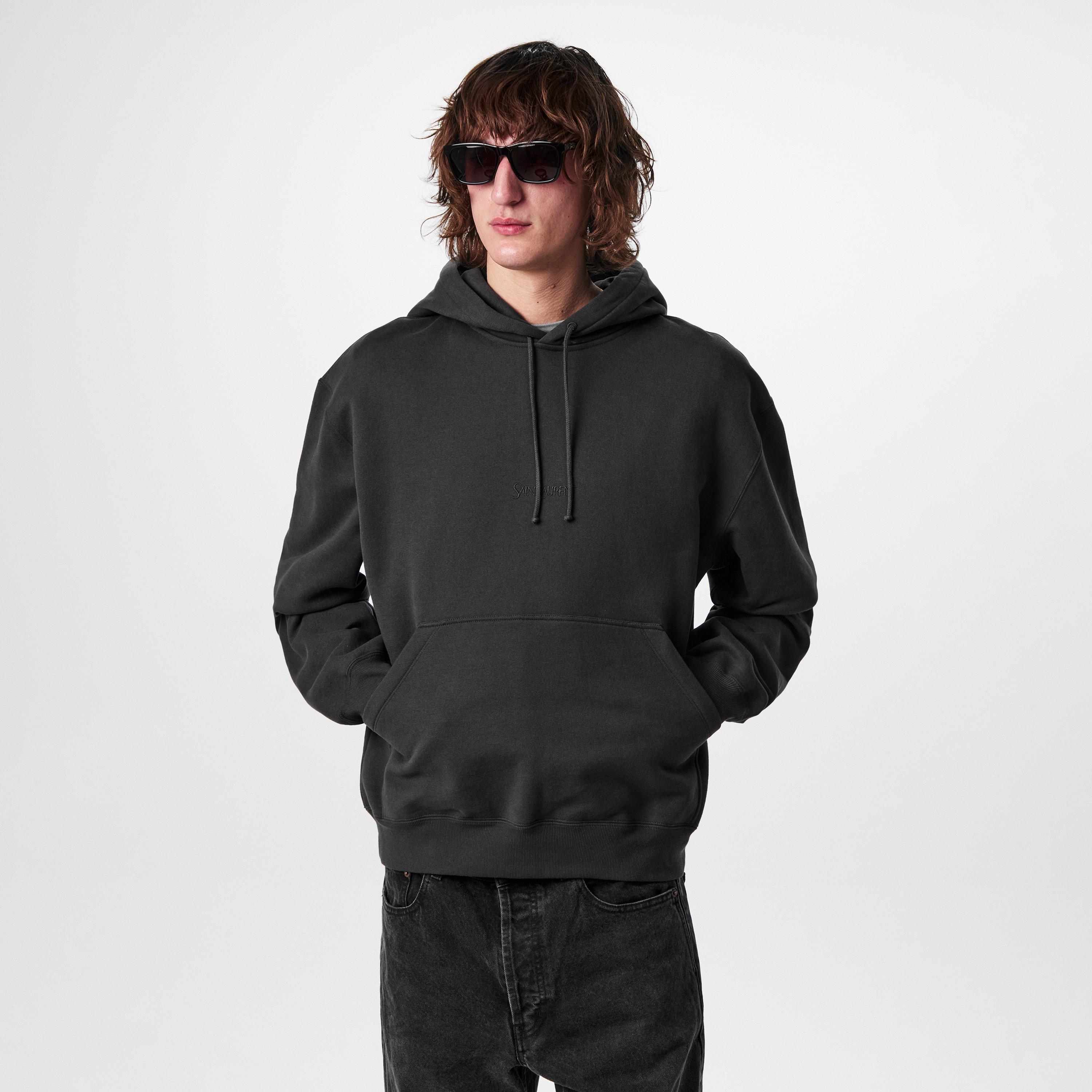 Washed Black - Saint Laurent - Logo Hoodie - 3